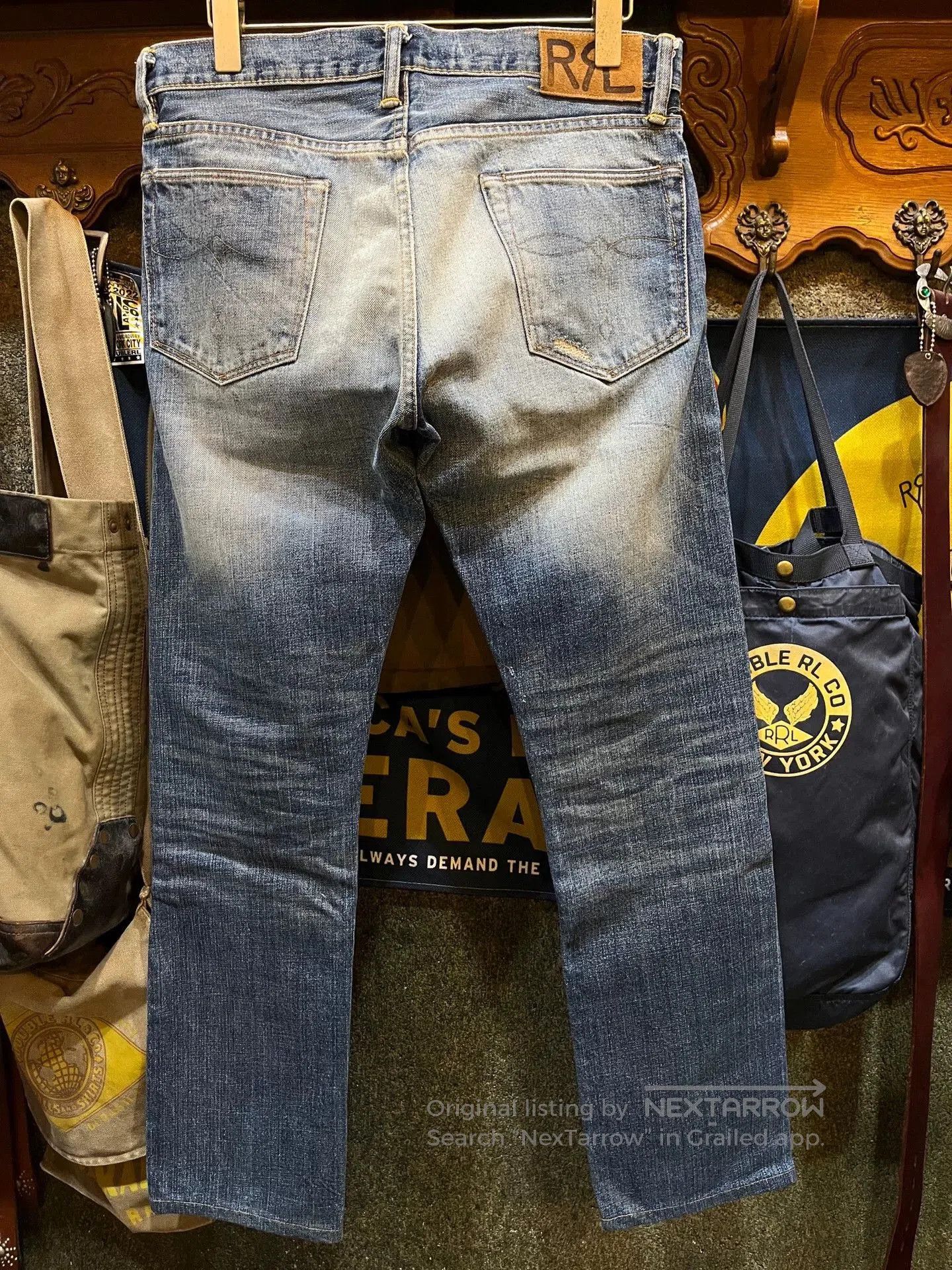 RRL Ralph Lauren distressed low-rise denim pants by RRL. Size US 31 - 2 Thumbnail