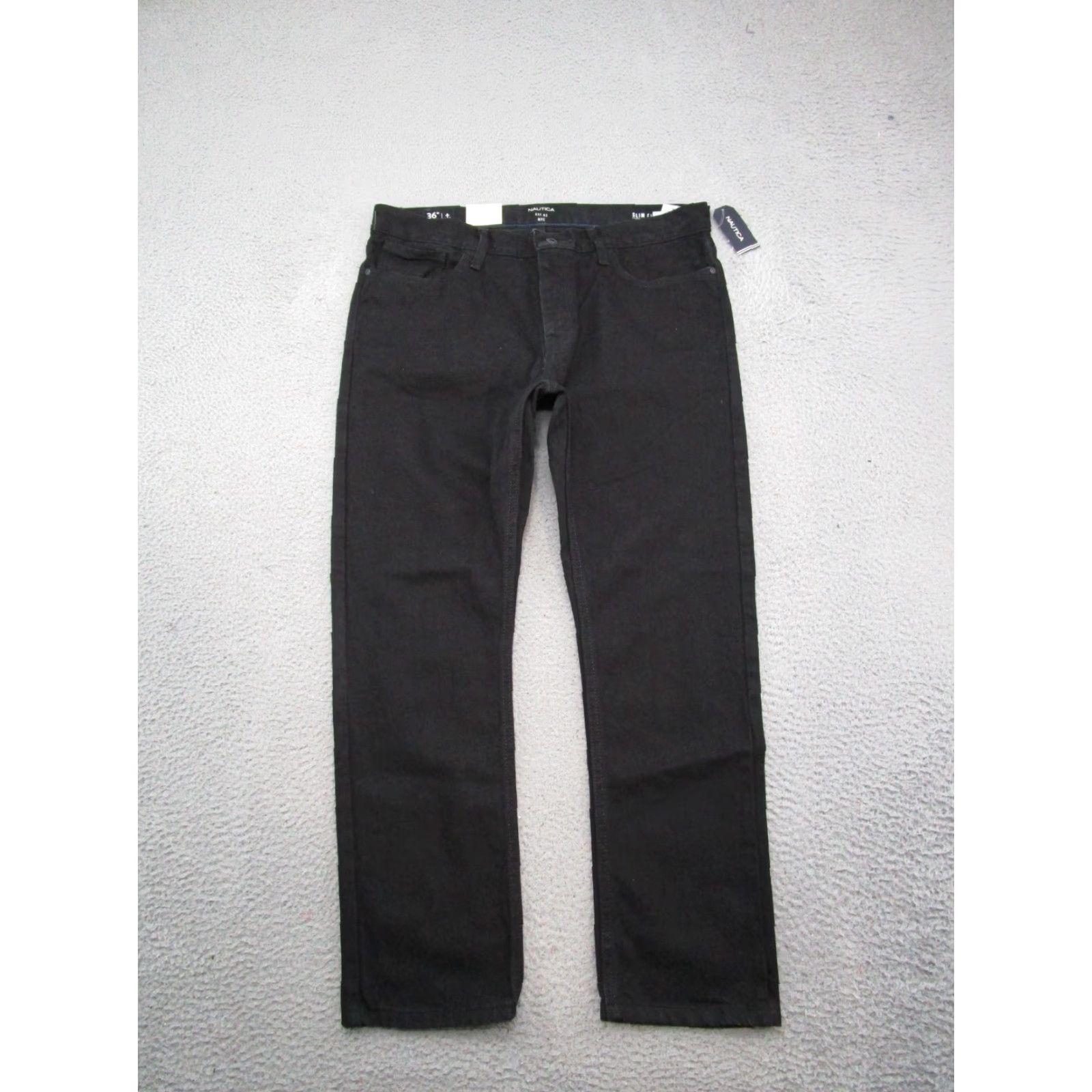 Nautica Nautica Jeans Size 36x29 Black Denim Slim Fit Straight Leg Mens Slim Nautica Jeans 36 29 Black Denim Straight Leg Men Size US 36 / EU 52 - 5 Thumbnail