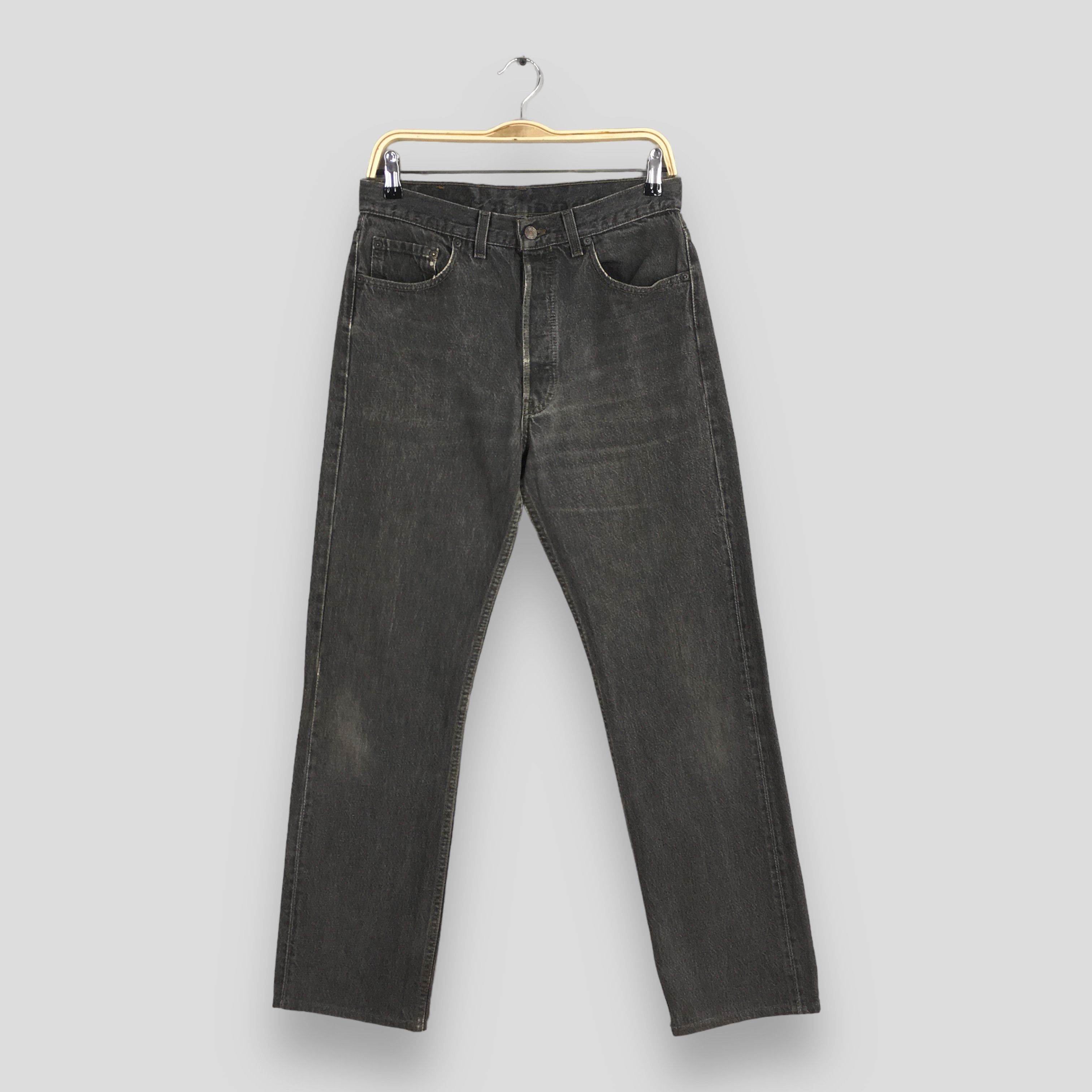 Levi's Size 29x29.5 Vintage 80s Levi's 501 Black Jeans S518 Size US 29 - 1 Thumbnail
