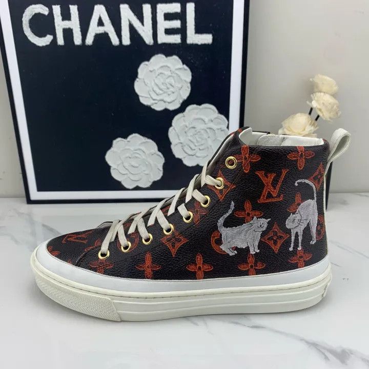 Louis Vuitton Louis Vuitton Stellar High-Top Sneakers in Brown -2508 Size US 6 / IT 36 - 7 Thumbnail