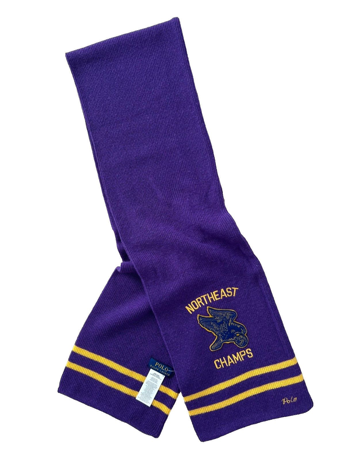 Polo Ralph Lauren Polo Ralph Lauren Northeast Champs Ball Team Scarf Purple Size ONE SIZE - 4 Thumbnail