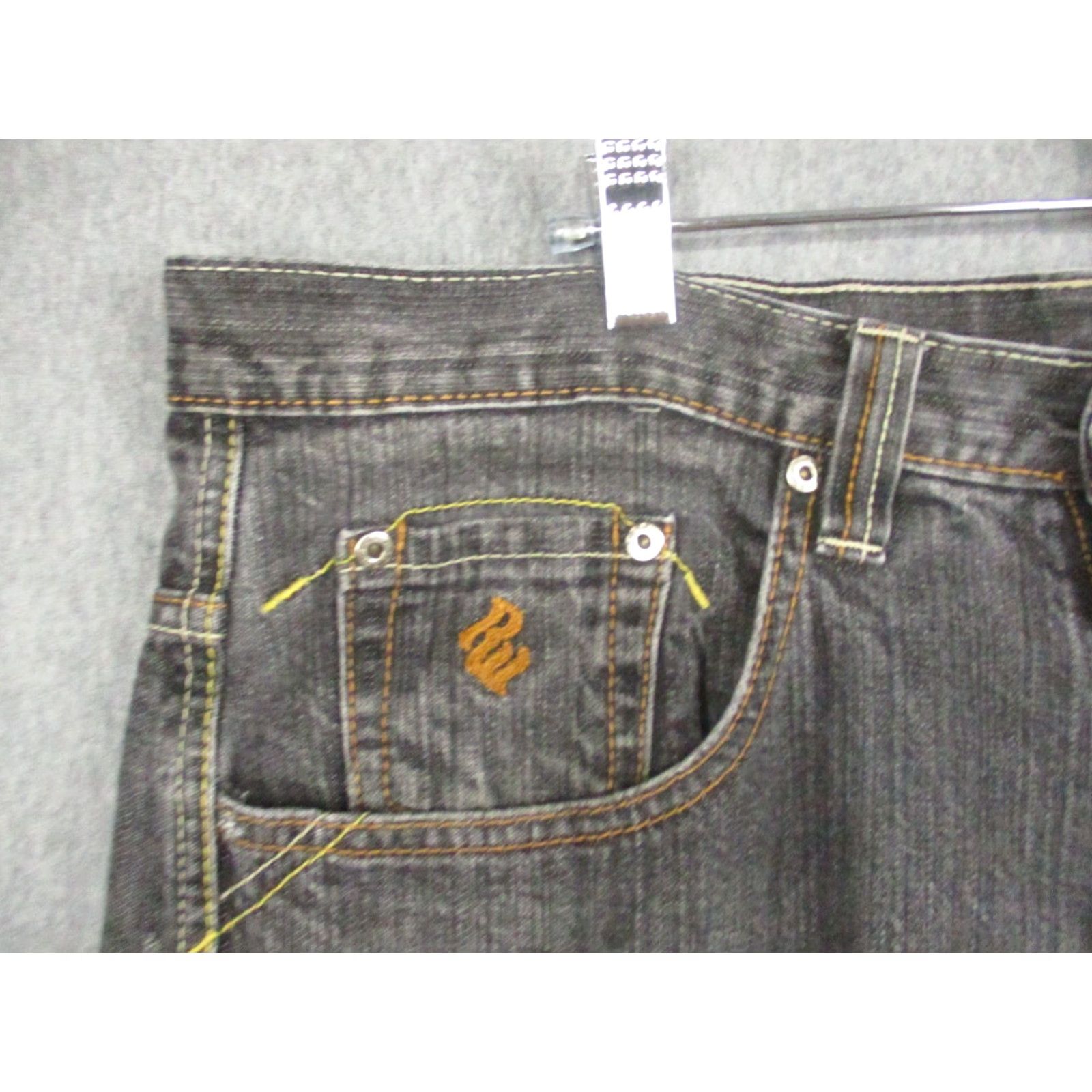 Rocawear Rocawear Jeans Men 36x33 Baggy Loose Fit Black Wash Denim Hip Hop Y2K Distressed Jeans Mens 36” Waist 33” Inseam Size US 36 / EU 52 - 4 Thumbnail