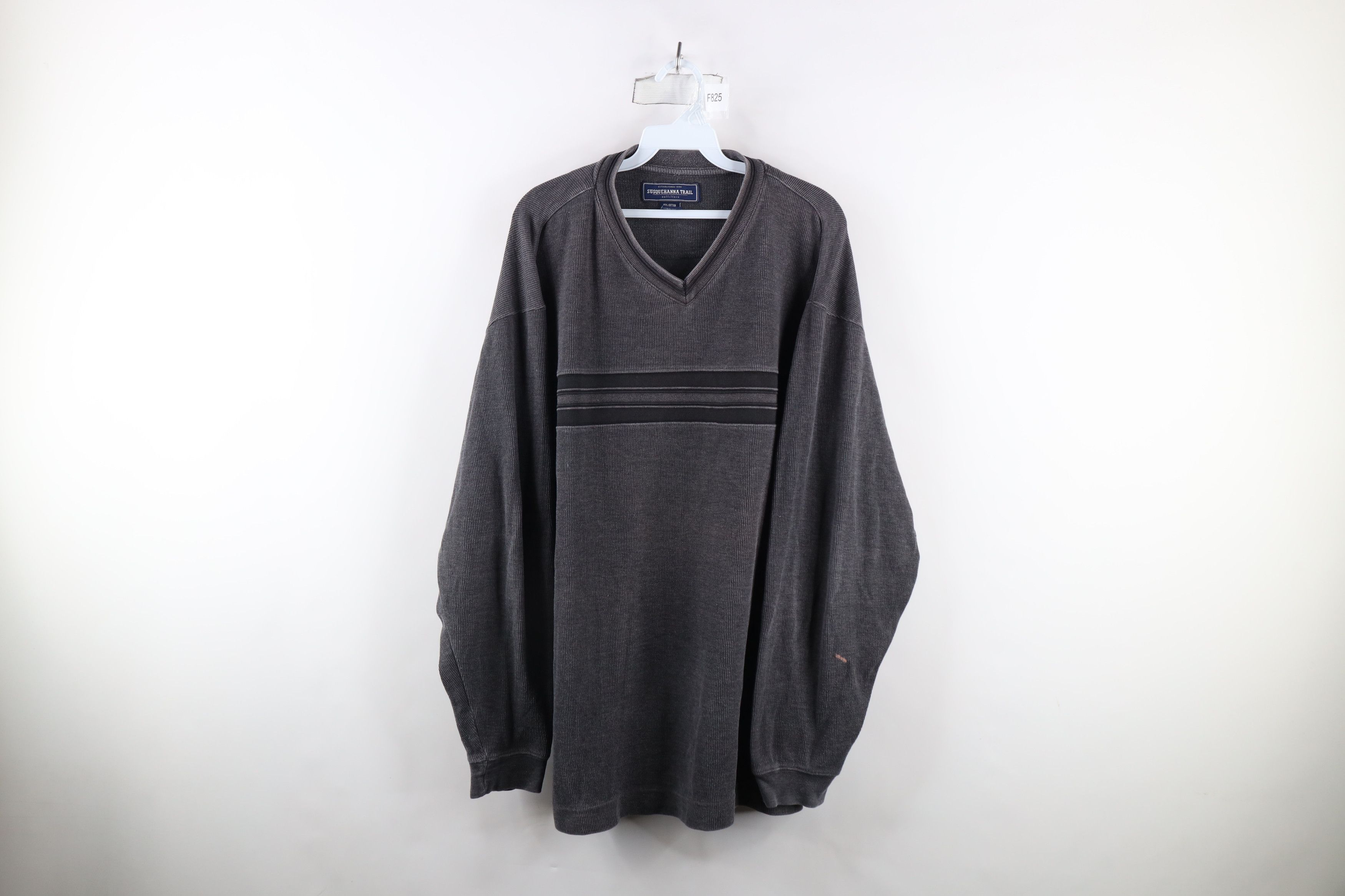 Vintage Vintage 90s Streetwear Ribbed Knit Long Sleeve T-Shirt Size US XL / EU 56 / 4 - 1 Thumbnail