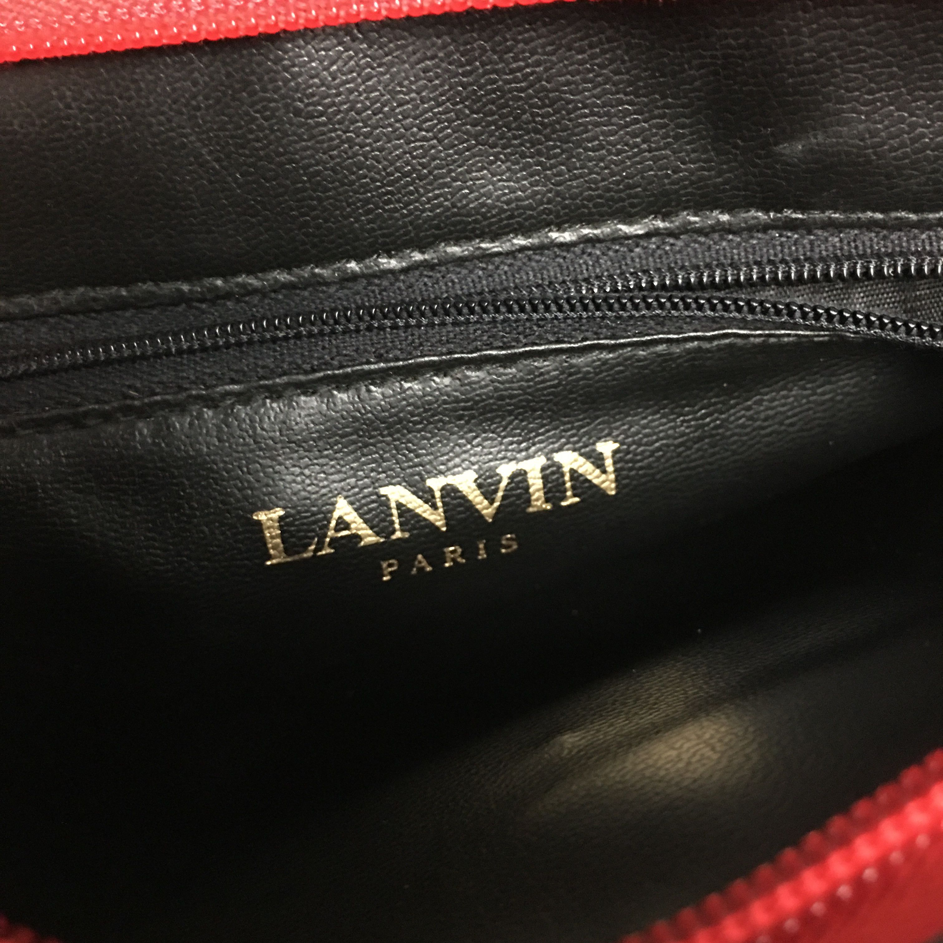 Lanvin LANVIN Paris Vintage Red Checkered Clutch Bag Size ONE SIZE - 8 Thumbnail