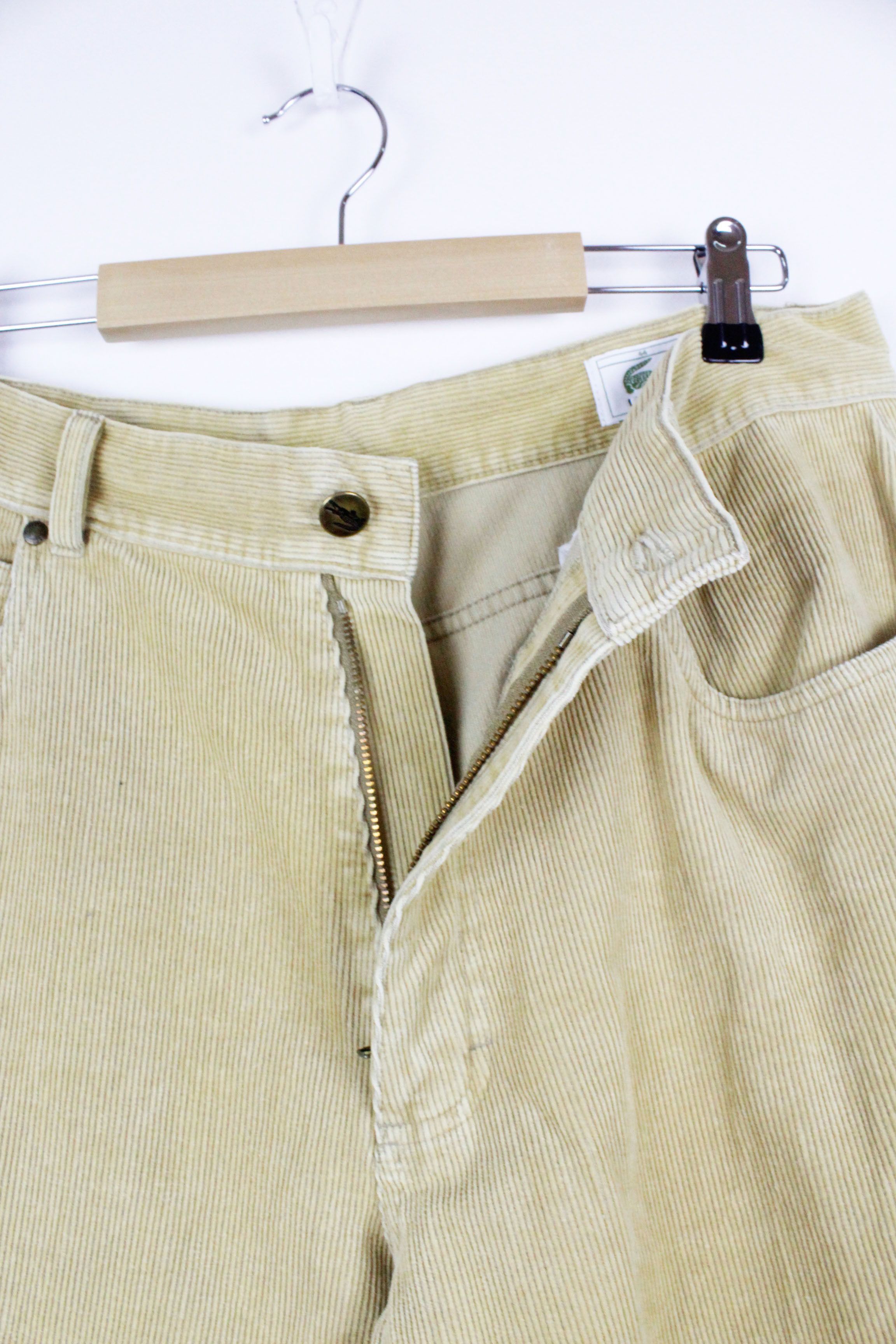 Lacoste × Vintage Vintage Lacoste Corduroy Velvet Beige Denim Jeans Pants Size US 34 / EU 50 - 6 Thumbnail
