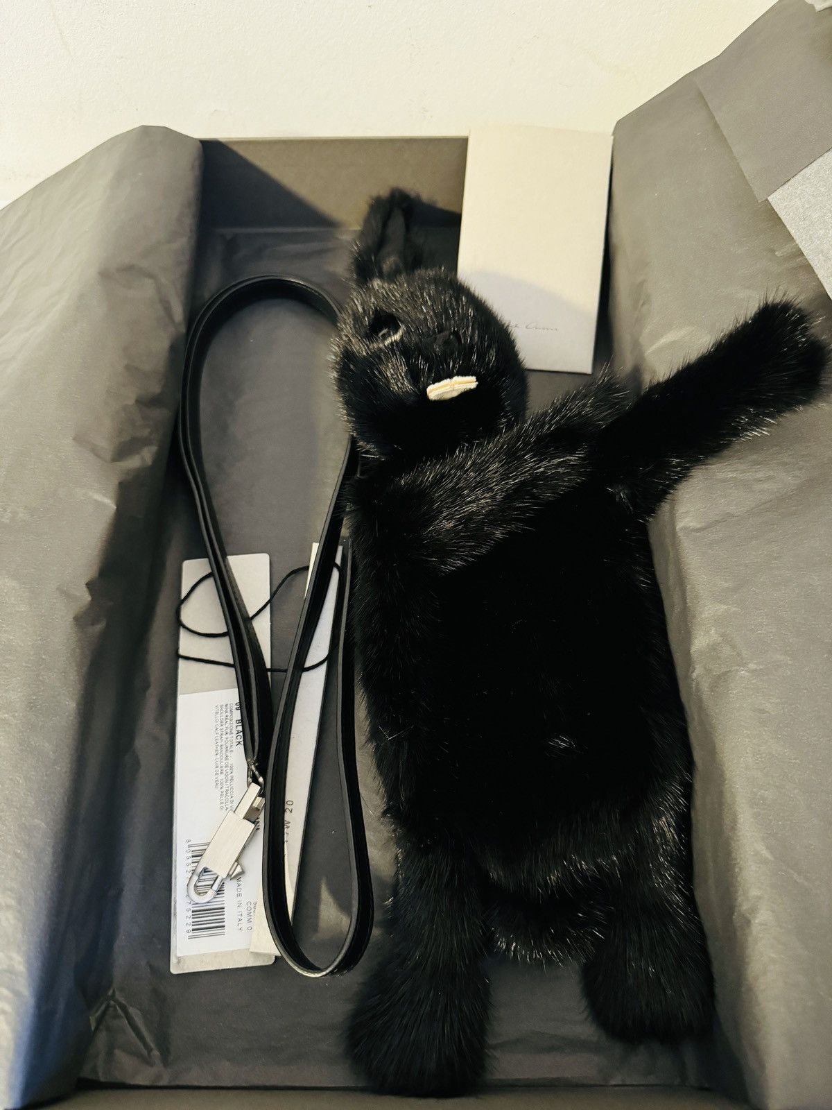 Rick Owens MINK | FAT BUNNY | BLACK Size ONE SIZE - 10 Thumbnail