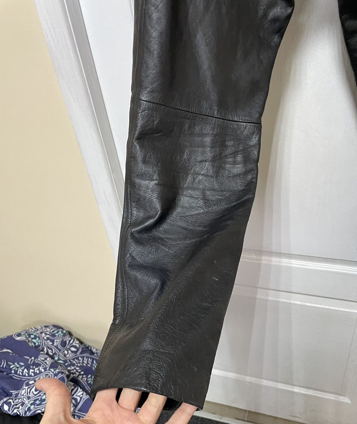 Leather × Vintage Vintage 90's Leather Trouser Pants joggers cyber punk alt Size US 32 / EU 48 - 6 Thumbnail