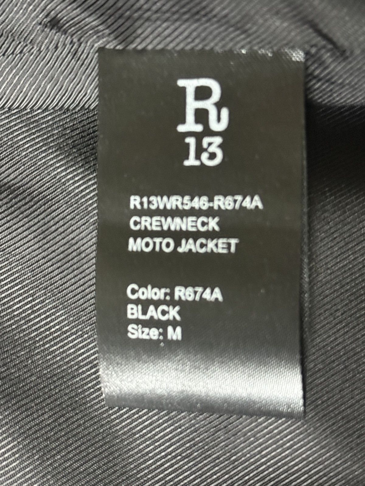 R13 R13 CREWNECK DISTRESSED LEATHER MOTO JACKET - NEW WITH TAGS Size M / US 6-8 / IT 42-44 - 22 Thumbnail