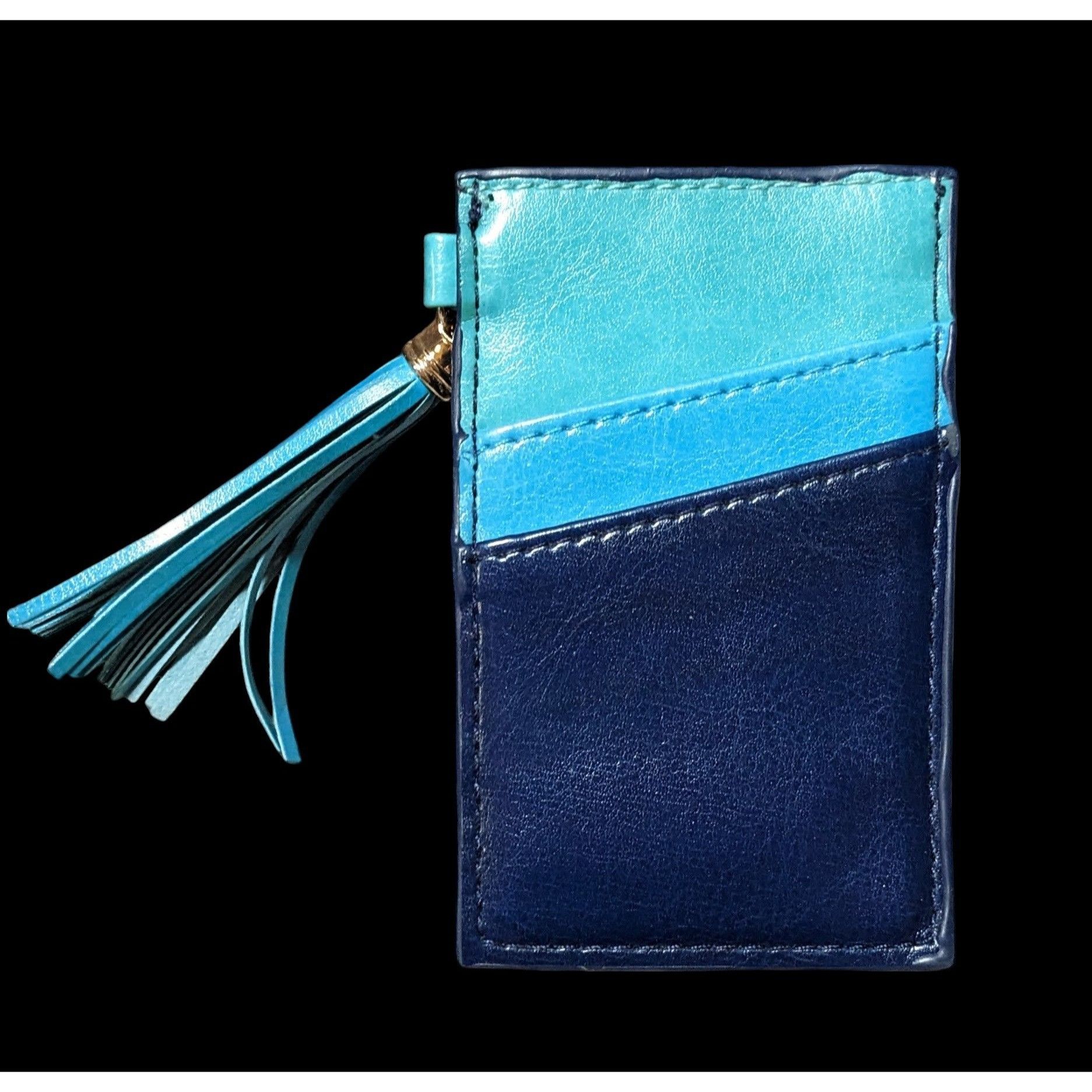 Other Blue Faux Leather Card Holder With Tassel Size ONE SIZE - 1 Thumbnail
