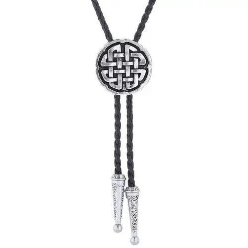 Other Vintage Lucky Knot Leather Rope Bolo Tie Size ONE SIZE - 3 Thumbnail