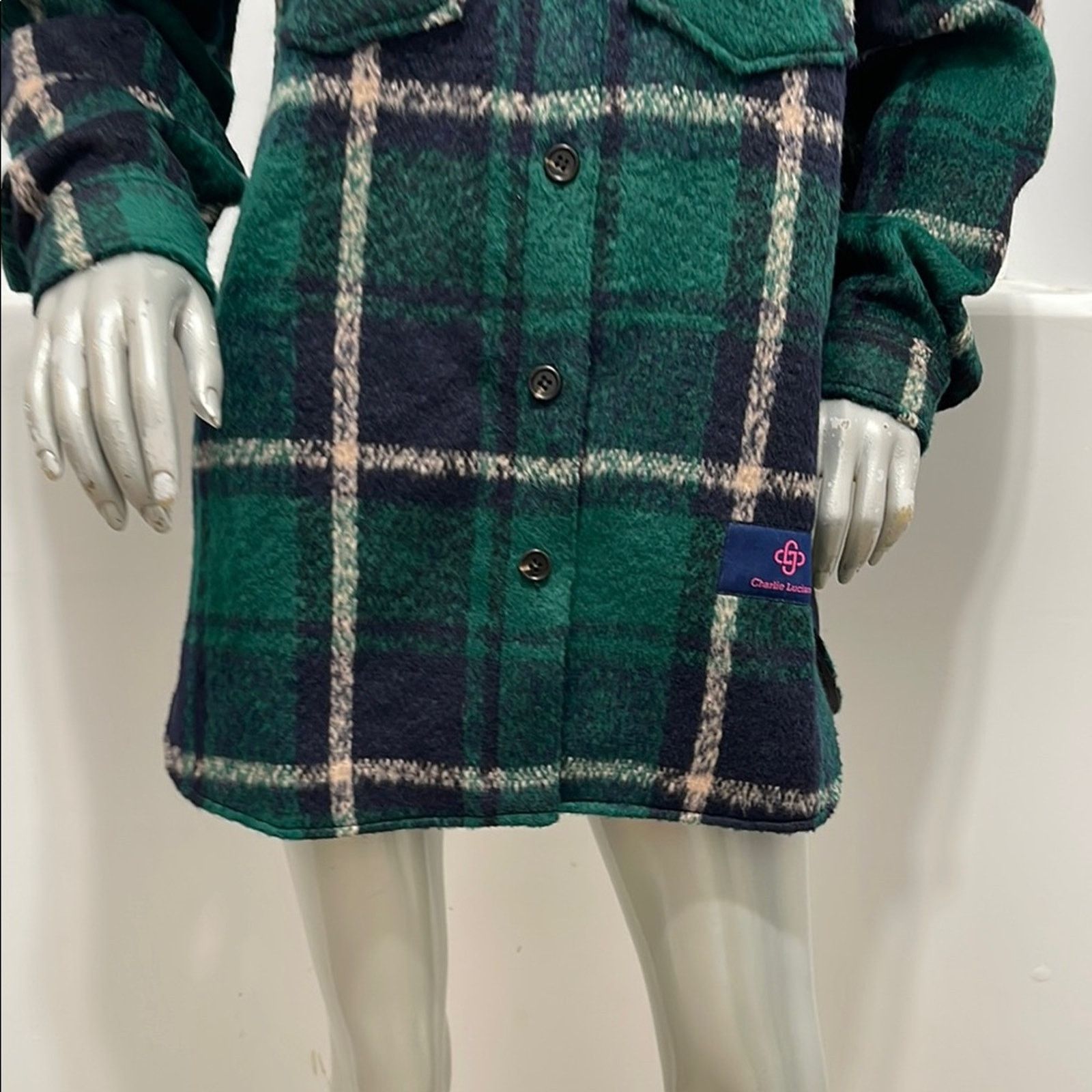 Other Charlie Luciano Unisex Green Plaid Flannel Shacket M Size M / US 6-8 / IT 42-44 - 10 Thumbnail