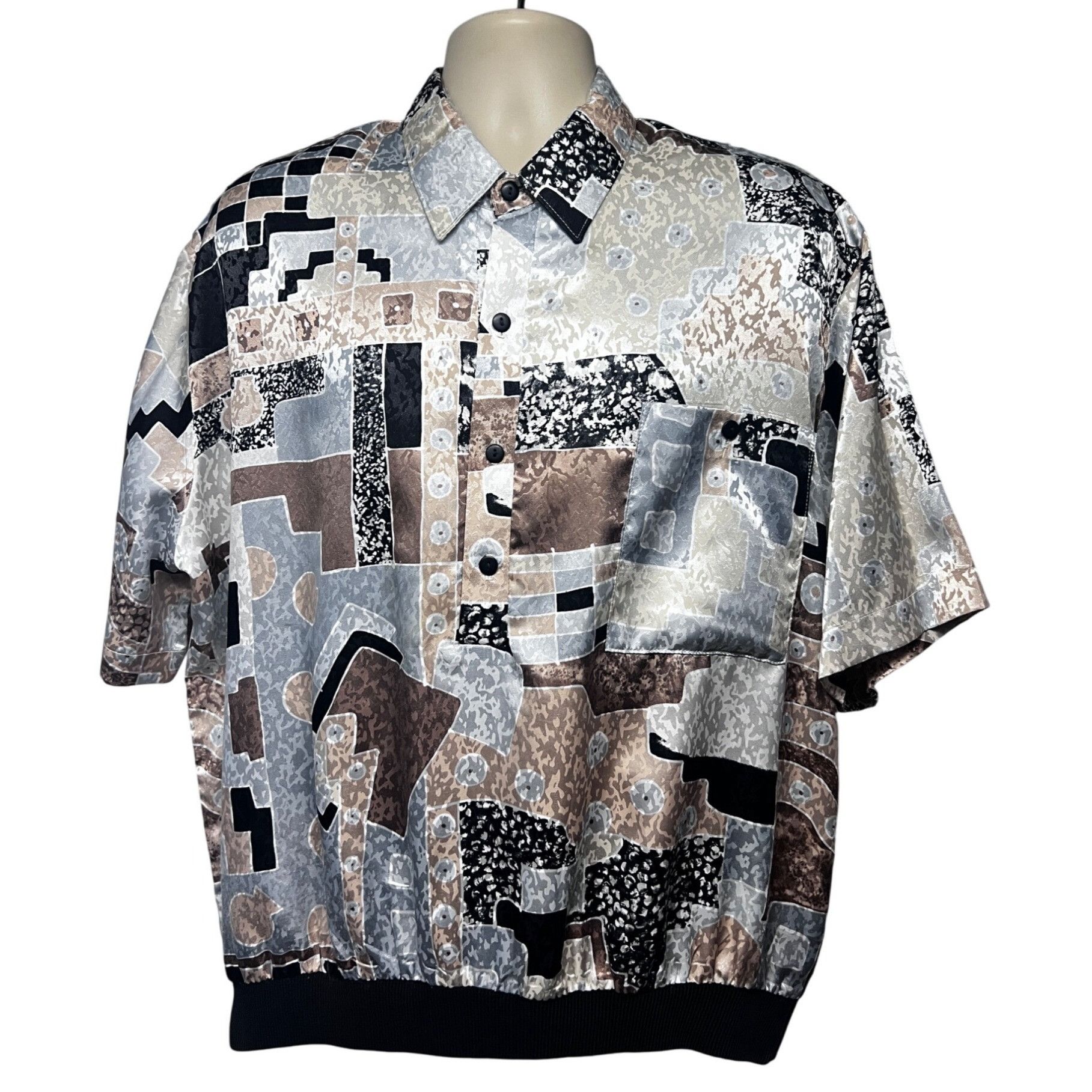 Vintage Alan Stuart Vintage Wearable Art 70s Disco Pullover Polo Shi Size US XL / EU 56 / 4 - 2 Thumbnail