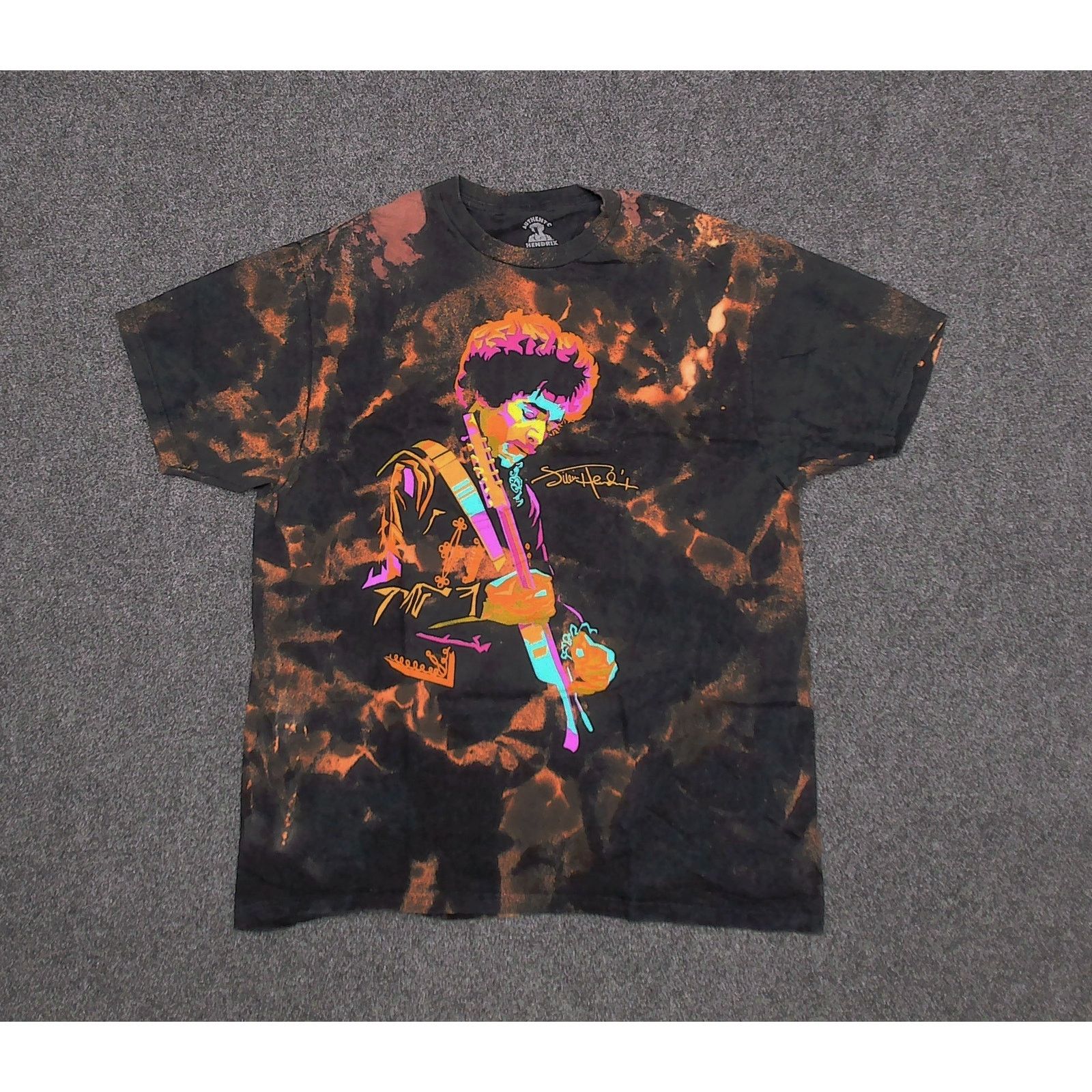 Jimi Hendrix Authentic Hendrix Custom Bleach Tie-Dye Band Tee Size US M / EU 48-50 / 2 - 3 Thumbnail