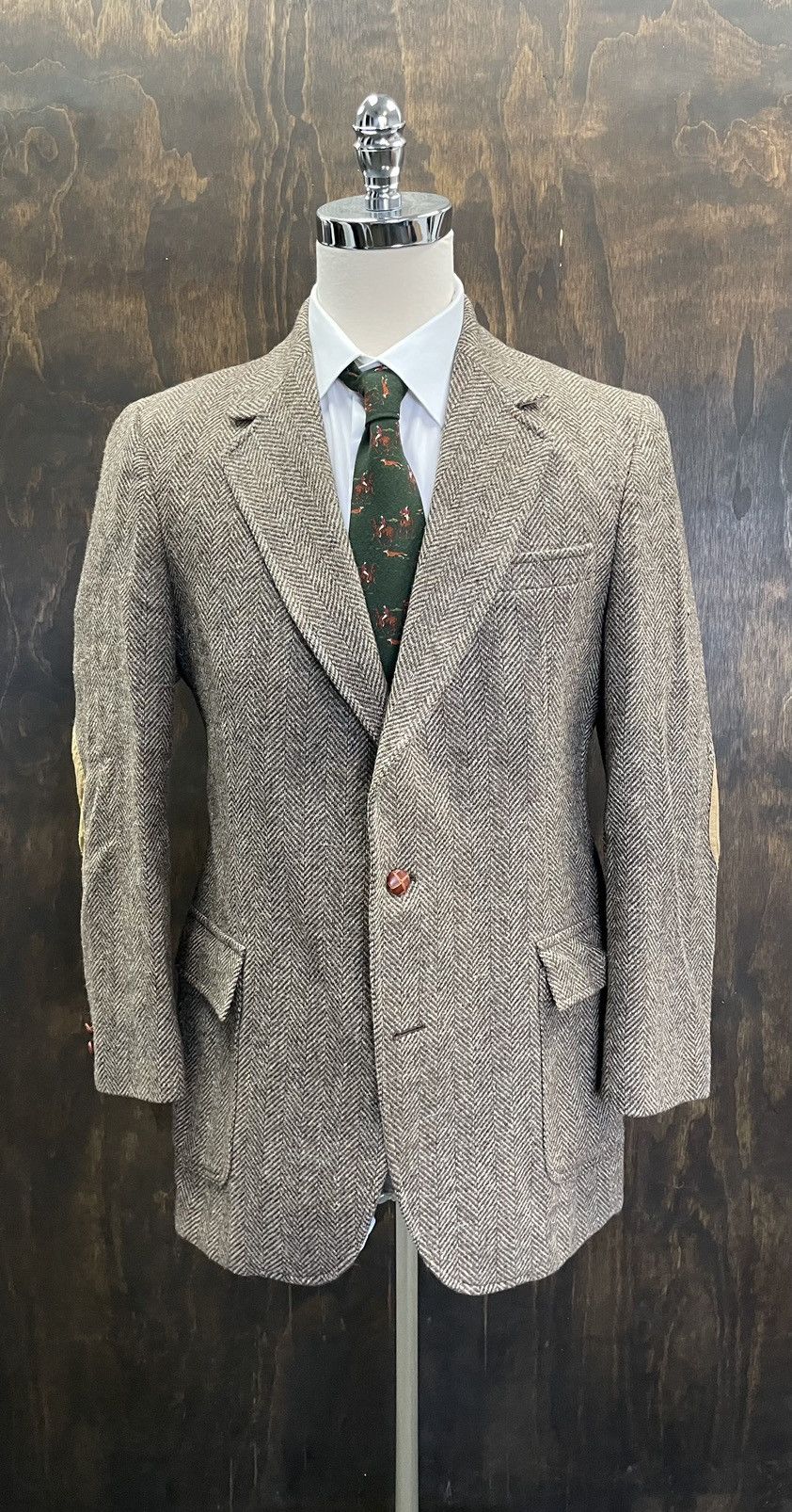 Pendleton × Vintage Vintage Herringbone Tweed Jacket Size 44L - 1 Thumbnail