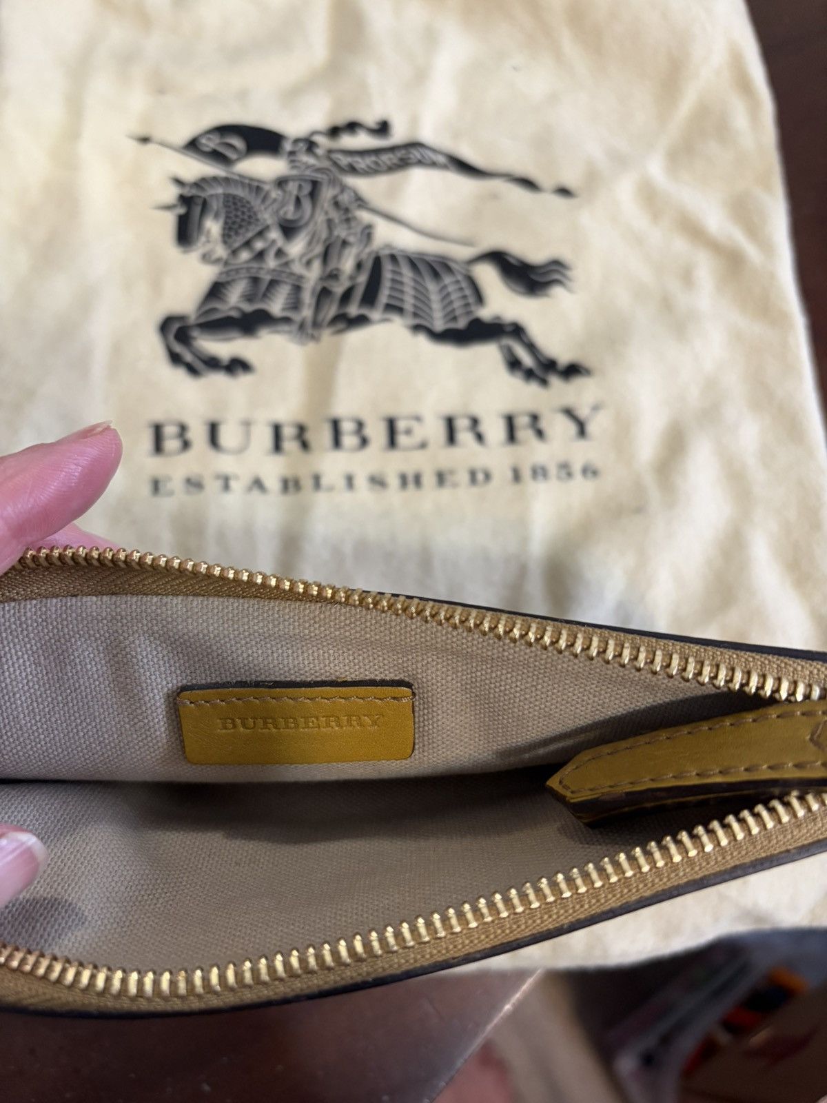 Burberry Burberry Haymarket Check & Yellow Pouch Bag Size ONE SIZE - 2 Thumbnail