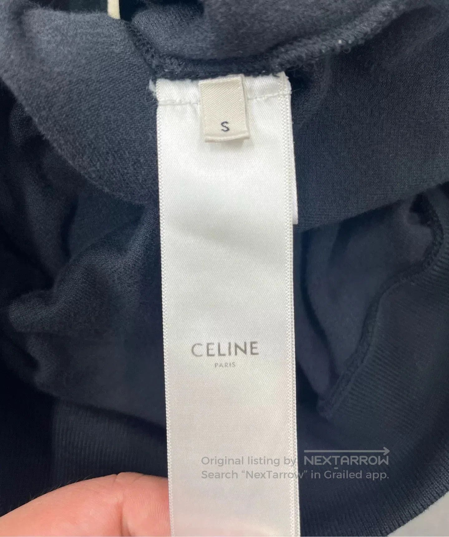 Celine Celine Velvet Hoodie with Embroidered Logo. Size S / US 4 / IT 40 - 4 Thumbnail