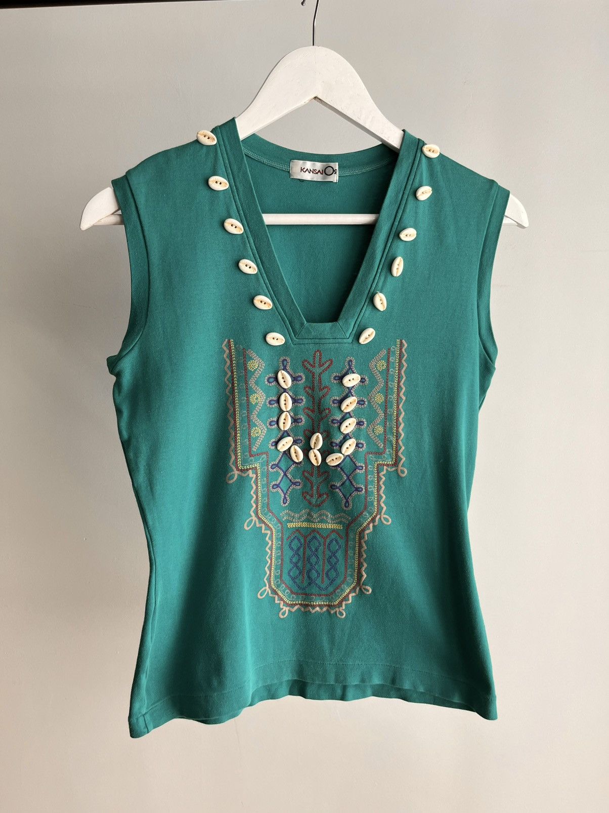 Kansai Yamamoto Kansai Yamamoto 02 80s seashell t-shirt vest Size S / US 4 / IT 40 - 1 Thumbnail