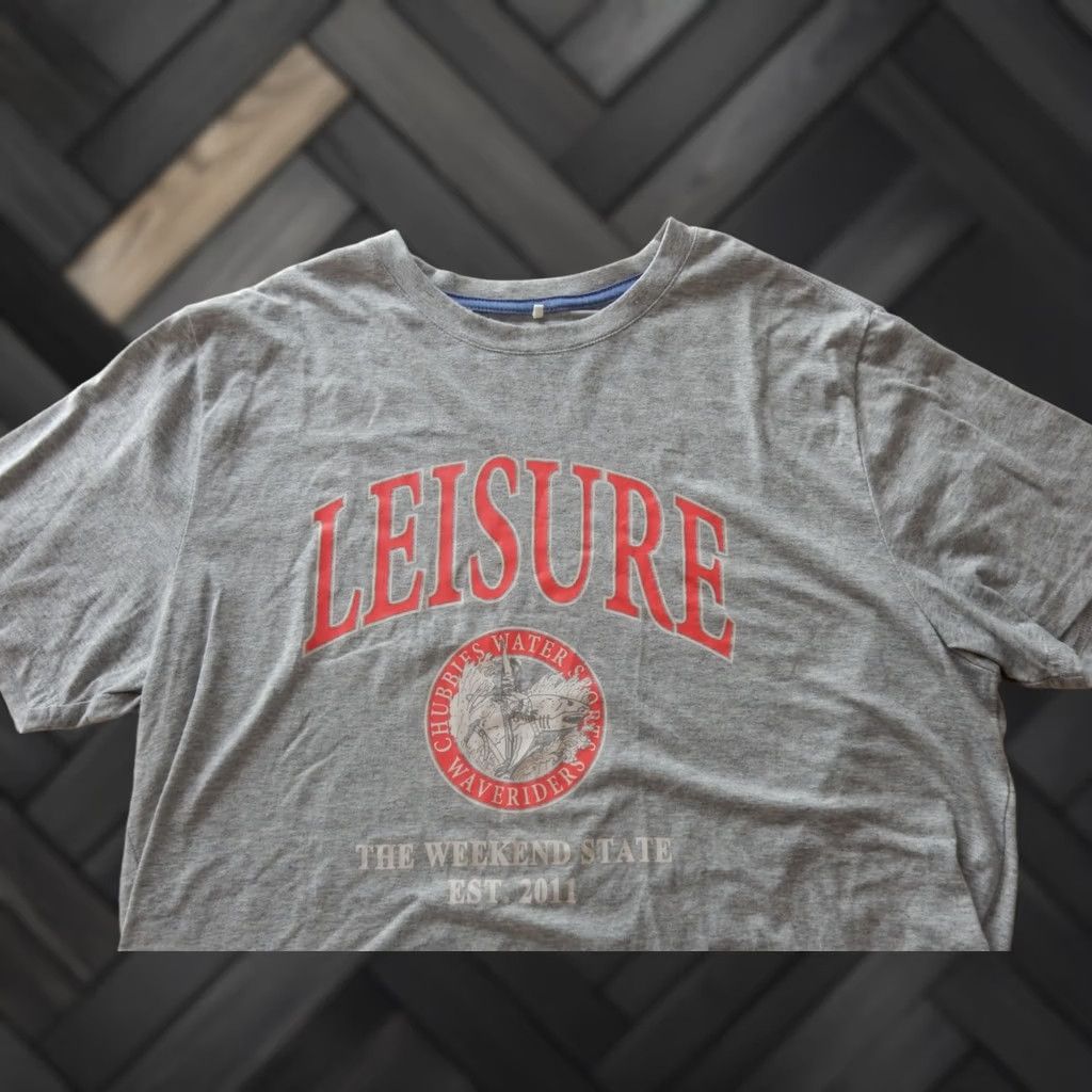 Chubbies Chubbies T-Shirt Men L Gray Short Sleeve Graphic Print Cotton Blend Size US L / EU 52-54 / 3 - 1 Thumbnail