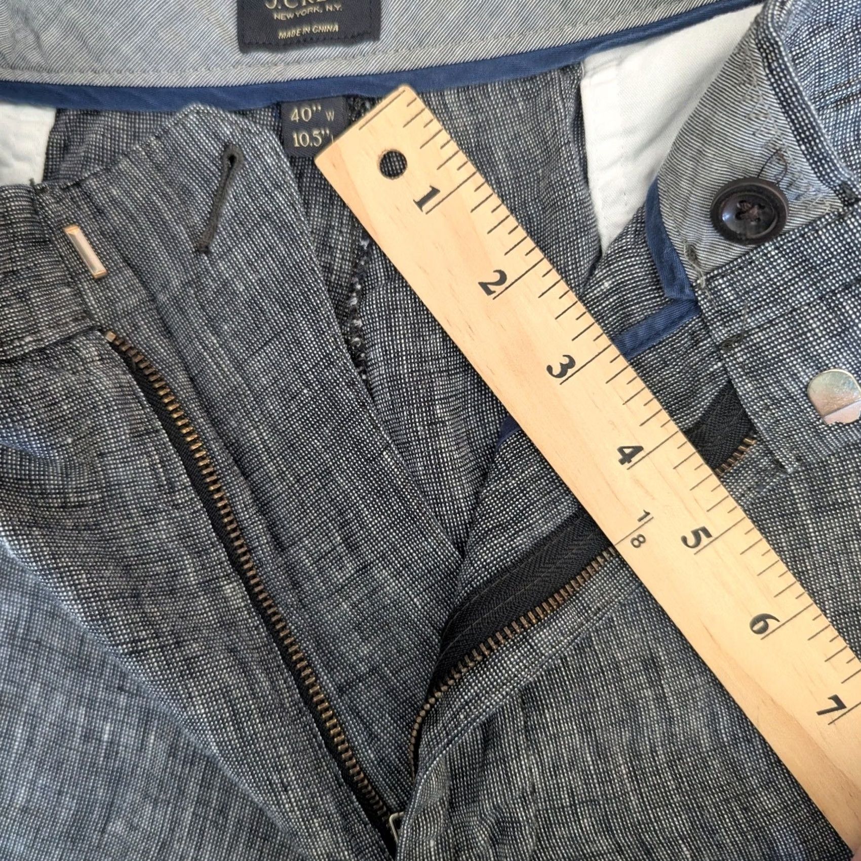 J.Crew J.Crew Shorts Gray 100% Linen Flat Front Casual Mens 40W 10 Inseam Resortwear Size US 40 / EU 56 - 4 Thumbnail