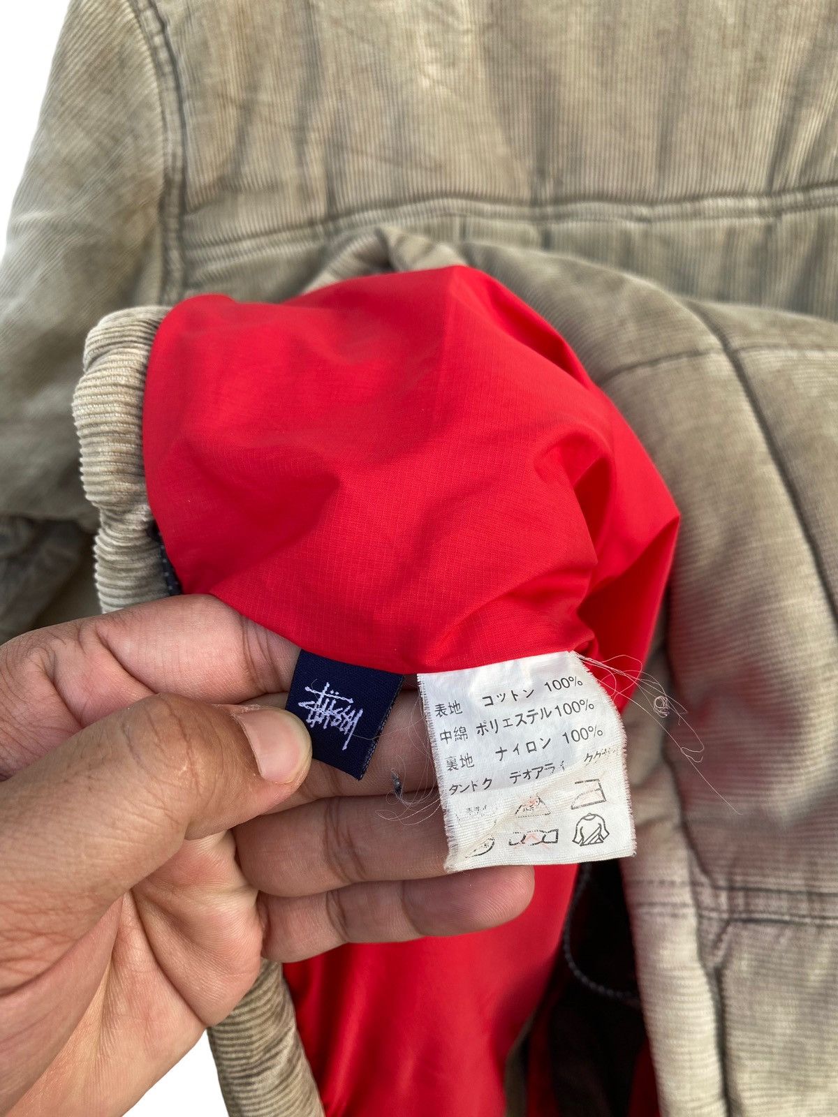 Stussy Vintage Stussy Sun Faded Corduroy Quilted Jacket Size US L / EU 52-54 / 3 - 5 Thumbnail