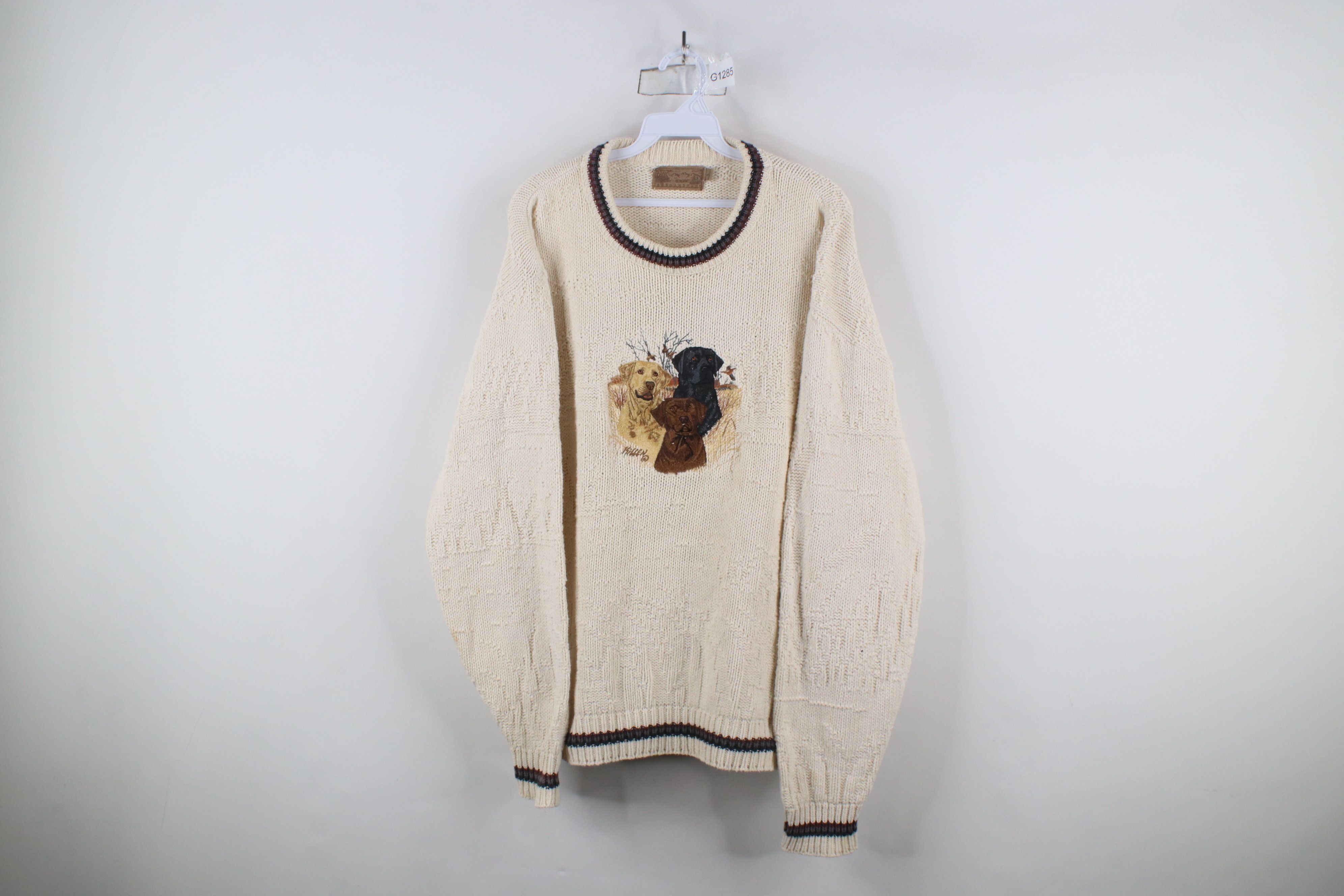 Vintage Vintage 90s Streetwear Labrador Dog Crewneck Sweater USA Size US L / EU 52-54 / 3 - 1 Thumbnail