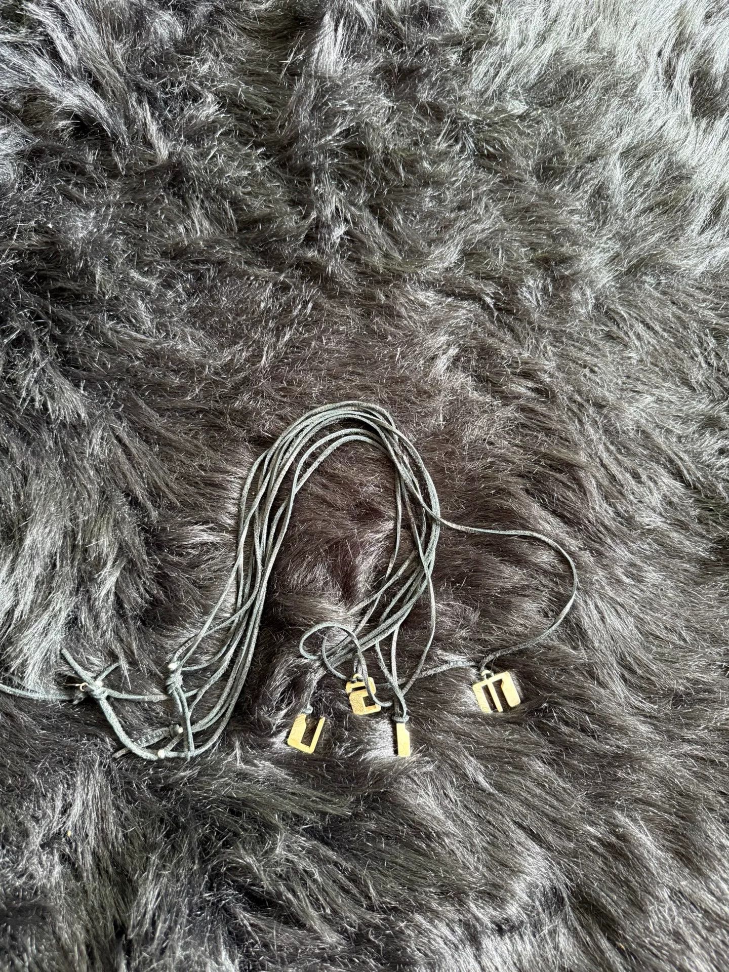 Undercover Undercover Letter Necklace with Leather String Size ONE SIZE - 1 Thumbnail