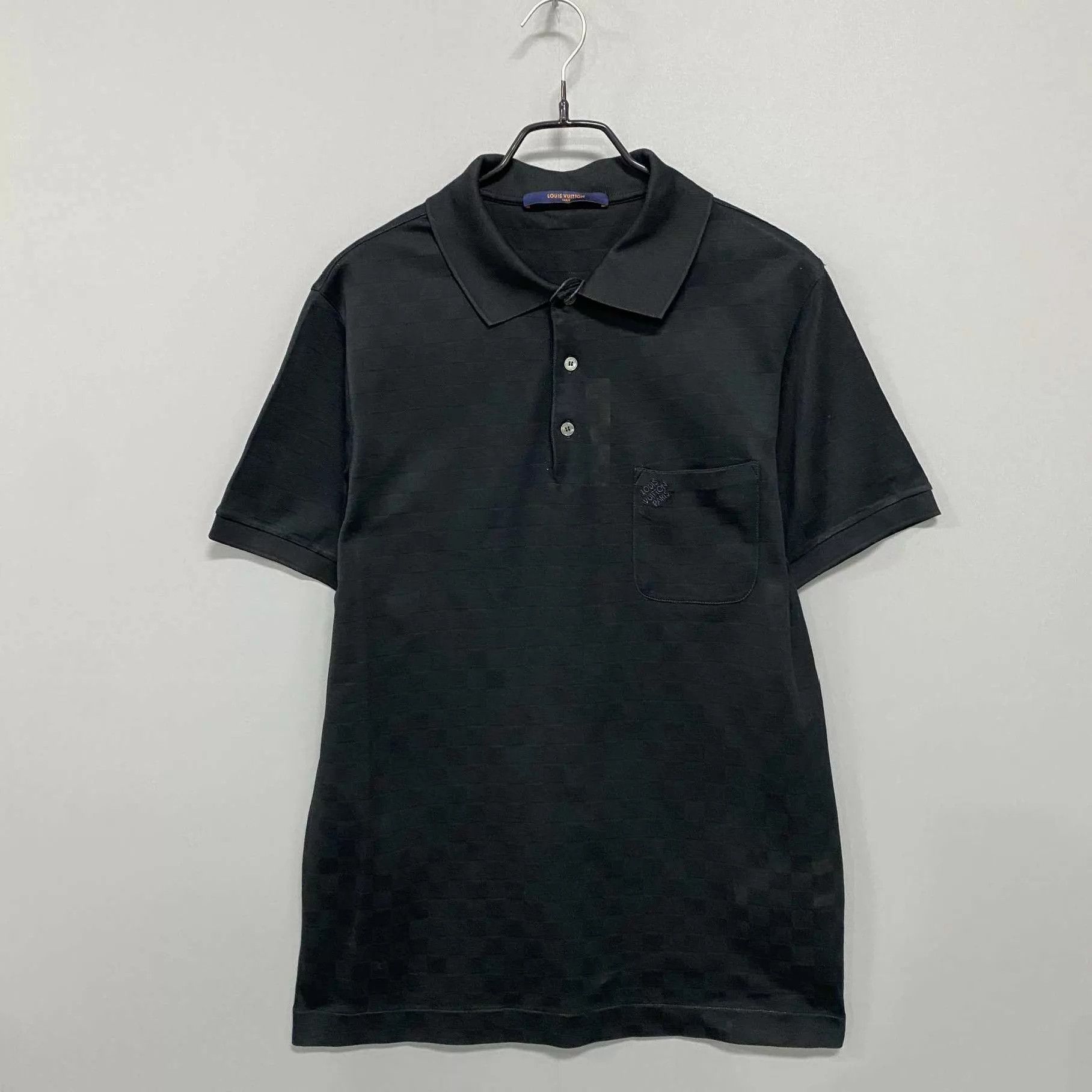 Louis Vuitton LV Black Checkered Polo Shirt Men's M Size US M / EU 48-50 / 2 - 1 Thumbnail