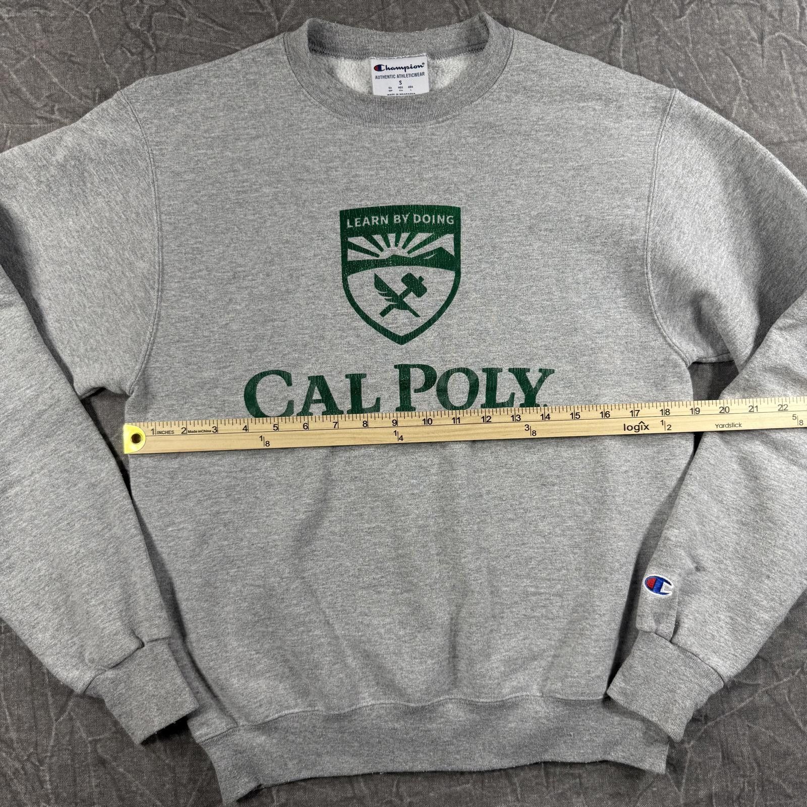 Champion Champion Sweater Unisex S Grey Cal Poly Vintage Size S / US 4 / IT 40 - 5 Thumbnail