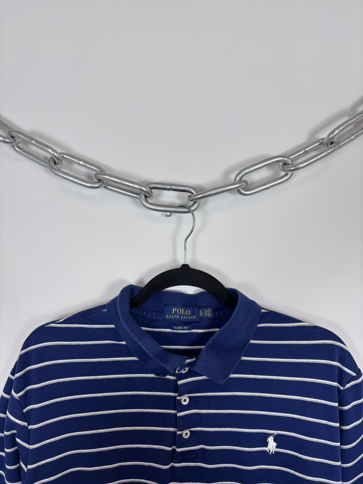 Polo Ralph Lauren Polo Ralph Lauren Men’s Classic Fit Navy White Polo Shirt Size US XL / EU 56 / 4 - 3 Thumbnail