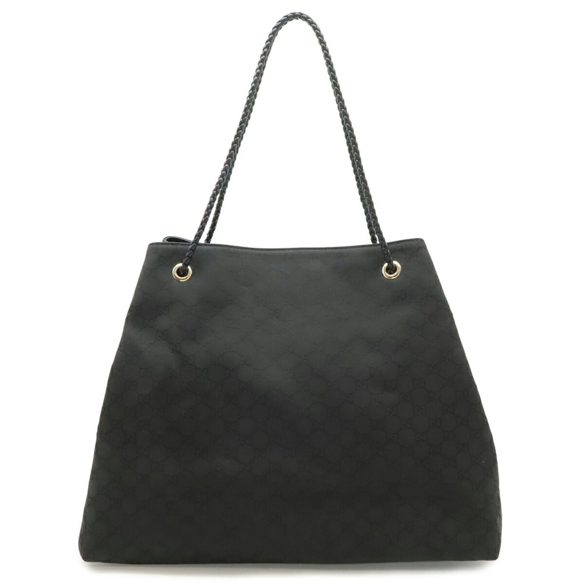 Gucci GUCCI GG Nylon Tote Bag Shoulder Leather Black 380118 Size ONE SIZE - 1 Thumbnail