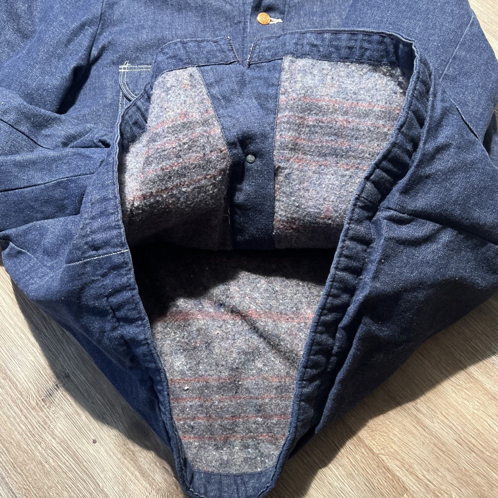 Sears Vintage 50s Lined Dark Denim Prison Stencil Chore Jacket XL Size US XL / EU 56 / 4 - 8 Thumbnail