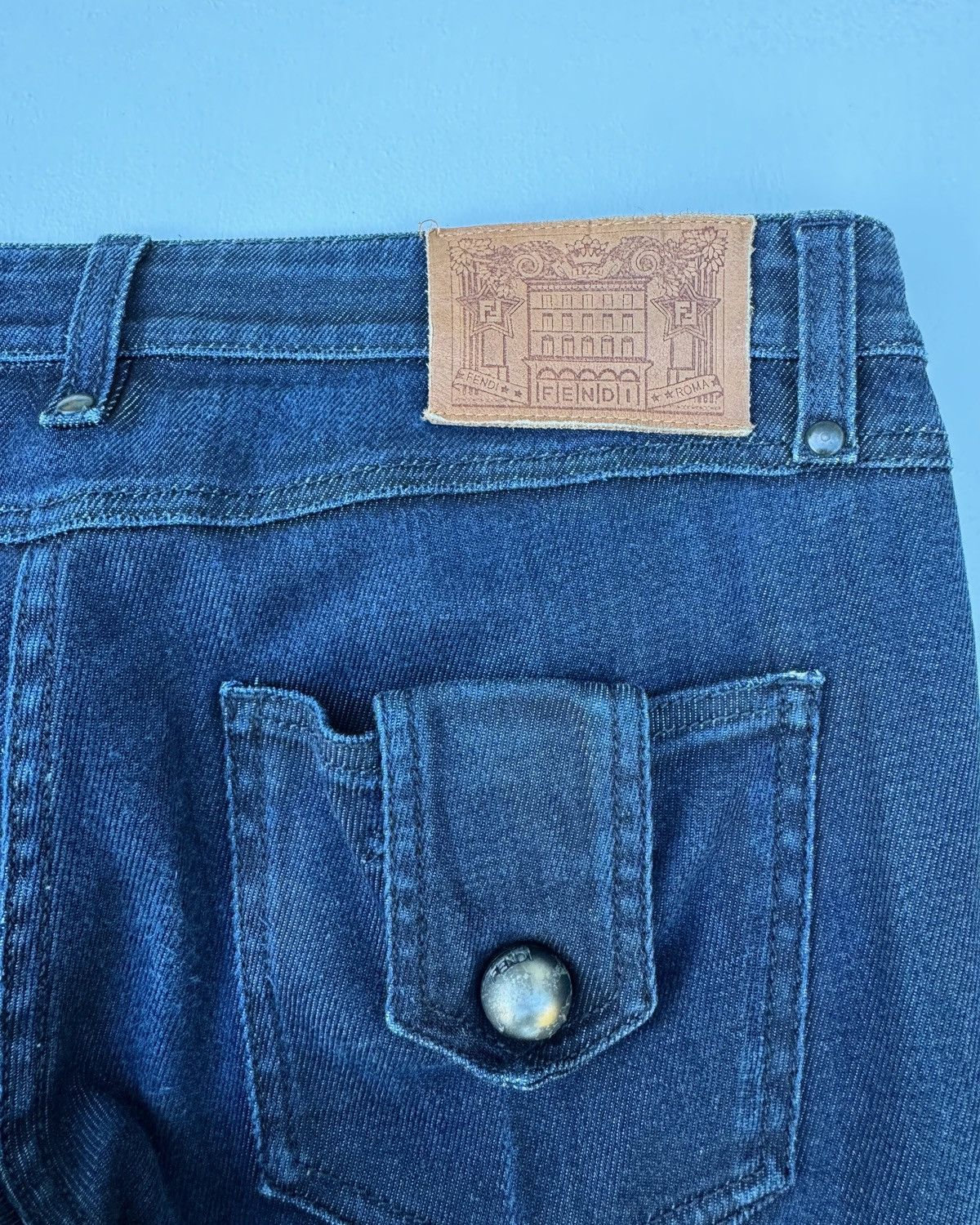 Fendi Fendi Petrol Low Waist Denim Pants Size US 31 - 9 Thumbnail