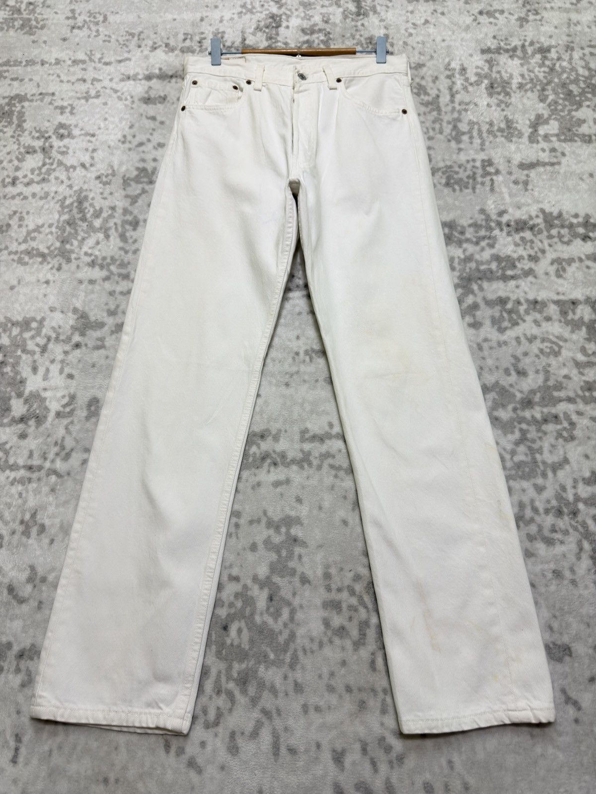 Levi's Levi’s 501 Original White Straight Leg Button Fly Denim Size US 31 - 1 Thumbnail