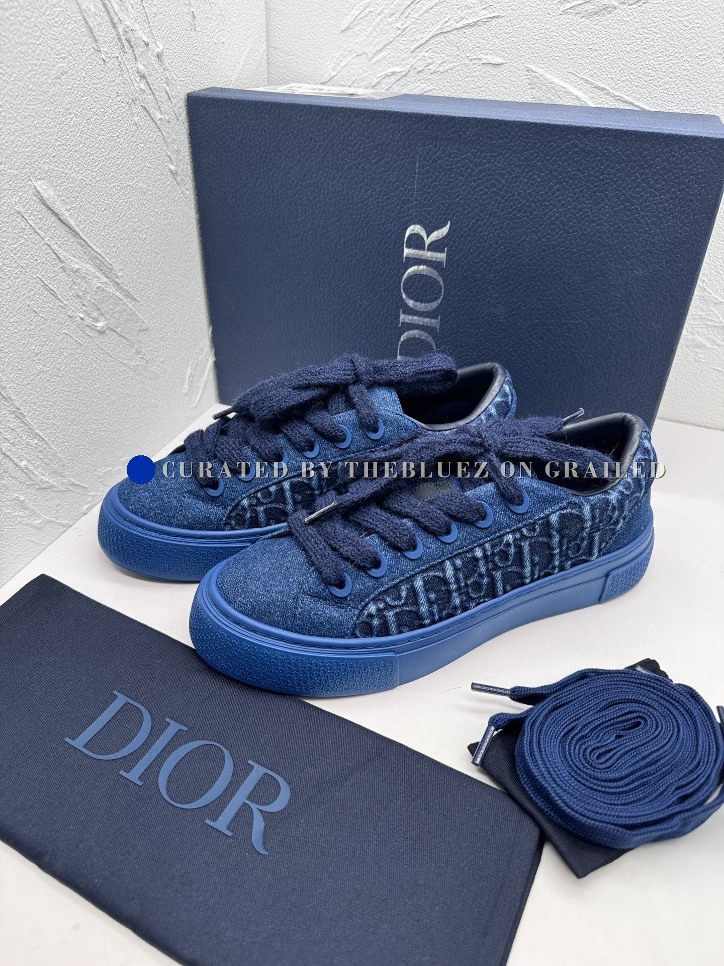 DENIM TEARS × Dior Dior Tears B33 Blue Oblique Denim Peace