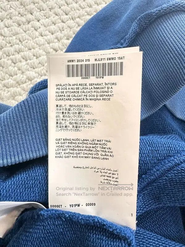 Miu Miu Miu Miu Blue Cotton Long Sleeve Cropped Sweatshirt . Size XS / US 0-2 / IT 36-38 - 8 Thumbnail