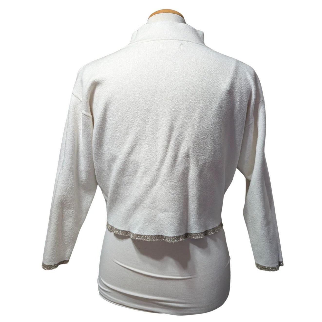 Unknown London Maeve Anthropologie Cropped Sweatshirt Cream Women's S USED Size S / US 4 / IT 40 - 3 Thumbnail