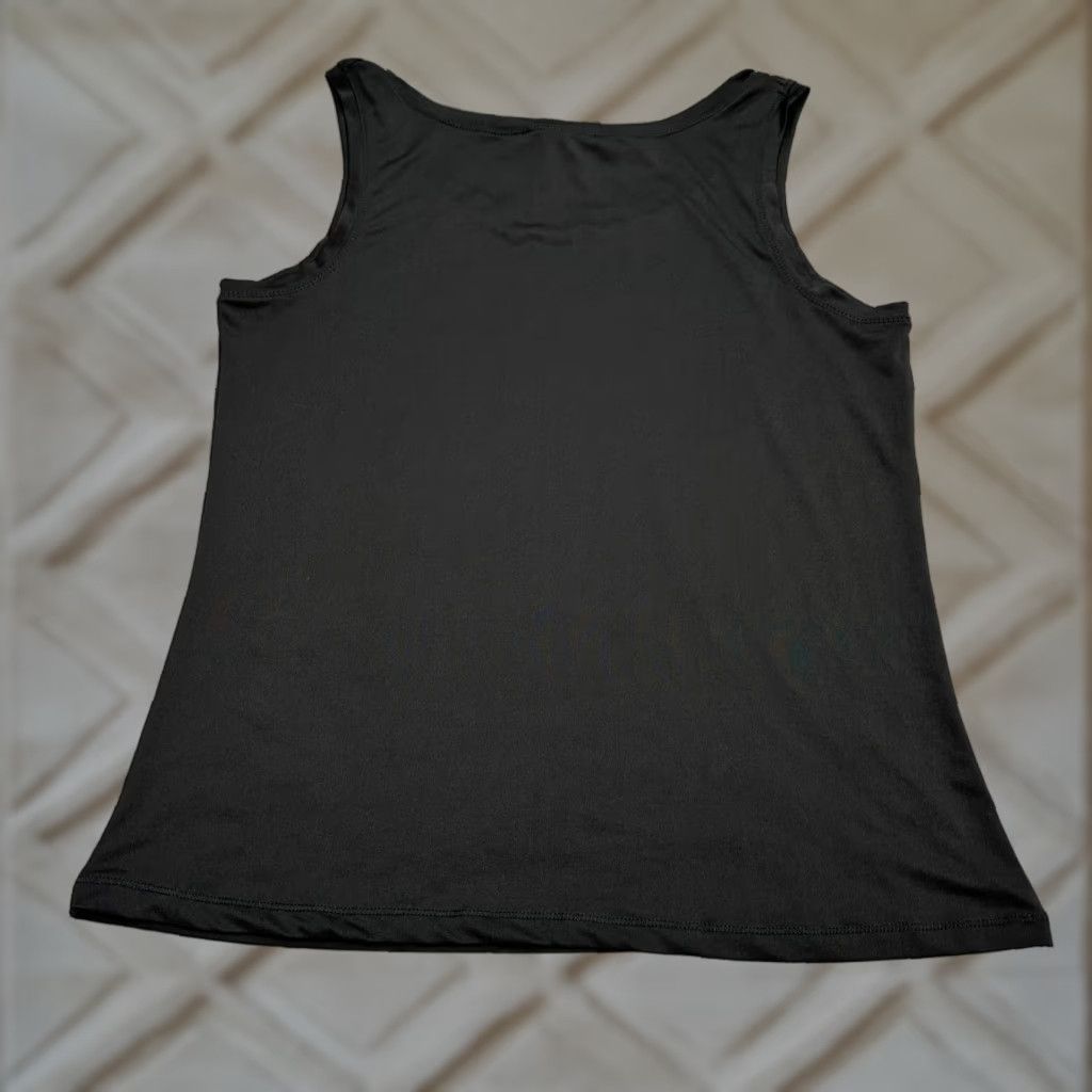 Vintage Ashley Stewart Tank Top Womens 14/16 Black Round Neck Sleeveless Knit Polyester Basic Tank Casual Workwear Size XL / US 12-14 / IT 48-50 - 1 Thumbnail