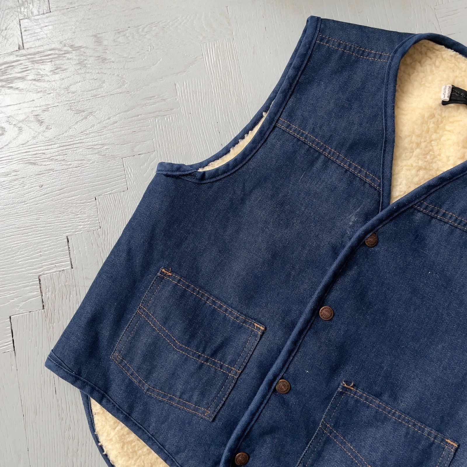 Vintage Vintage Western Denim Vest Size US M / EU 48-50 / 2 - 2 Thumbnail
