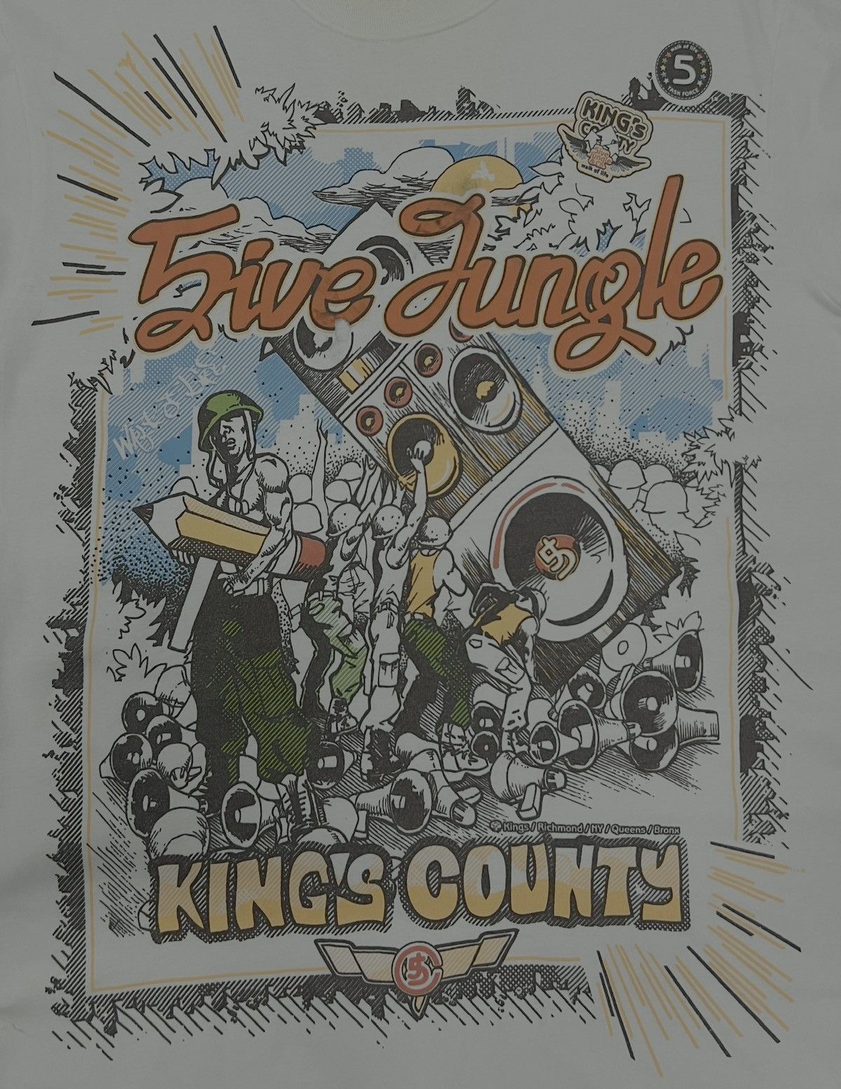 Vintage VINTAGE 5IVE JUNGLE KING’S COUNTY WALK OF LIFE SHIRT Size US L / EU 52-54 / 3 - 3 Thumbnail