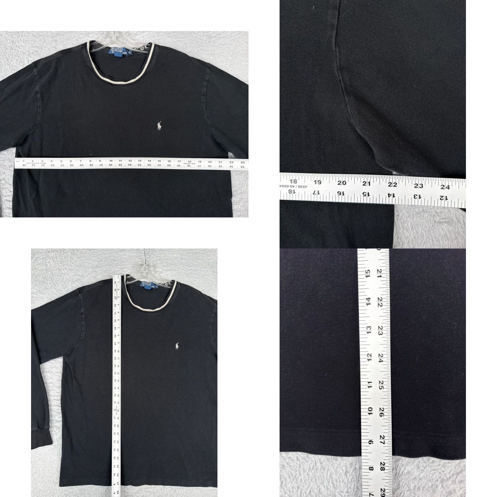 Ralph Lauren VINTAGE Polo Ralph Lauren Shirt Adult XL Black Long Sleeve Crew Cotton Size US XL / EU 56 / 4 - 8 Thumbnail
