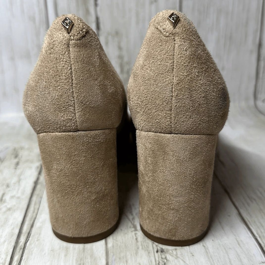 Sam Edelman Sam Edelman Stillson Suede Leather Beige Block Heels Women's Size 5 Tan Pump Women US Shoe Size 5 Leather Upper Heel 3” Size US 5 / IT 35 - 6 Thumbnail