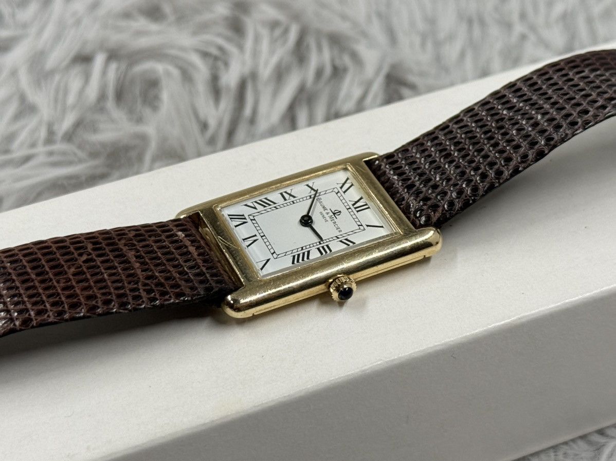 Vintage Vintage Baume & Mercier Tank Swiss Made 14K GOLD Watch Size ONE SIZE - 11 Thumbnail