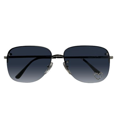image of Chloe Diamonte Heart Sunglasses in Blue, Women's