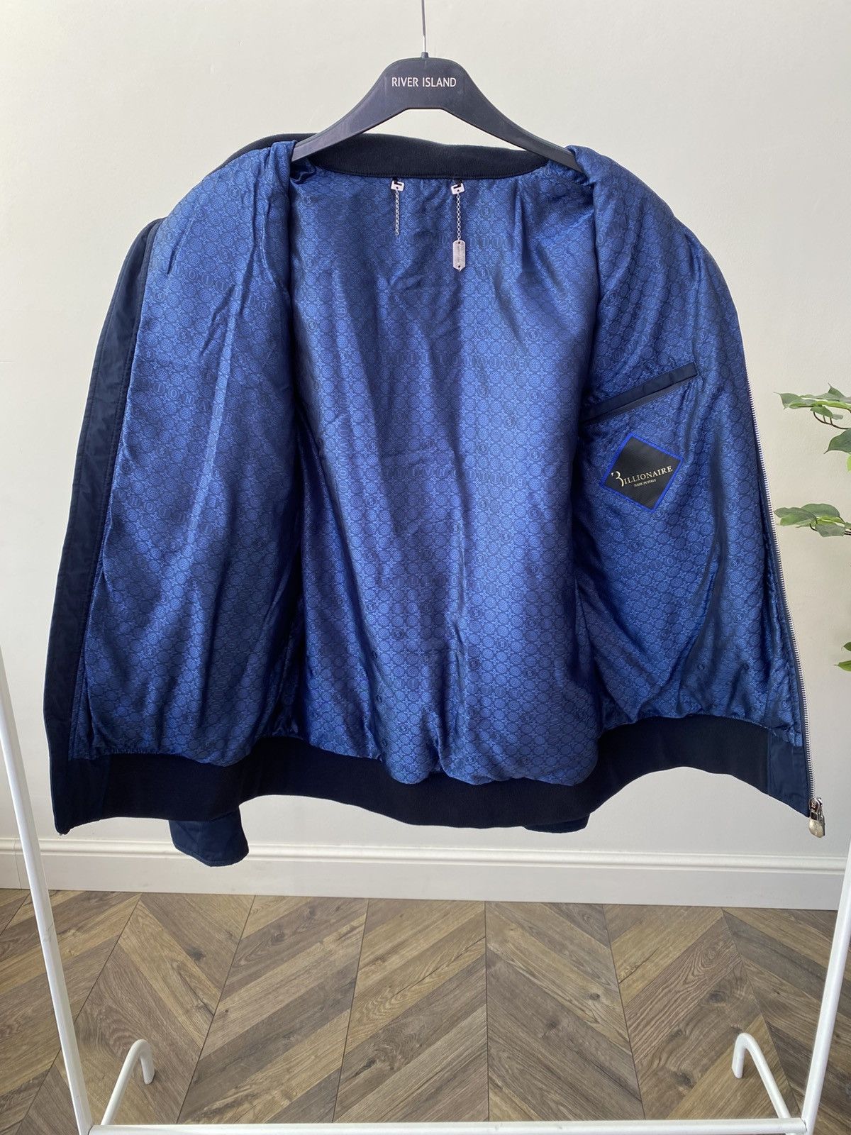 Billionaire Couture Billionaire Italian Couture Navy Blue Zip Jacket Crest Logo Size US M / EU 48-50 / 2 - 7 Thumbnail