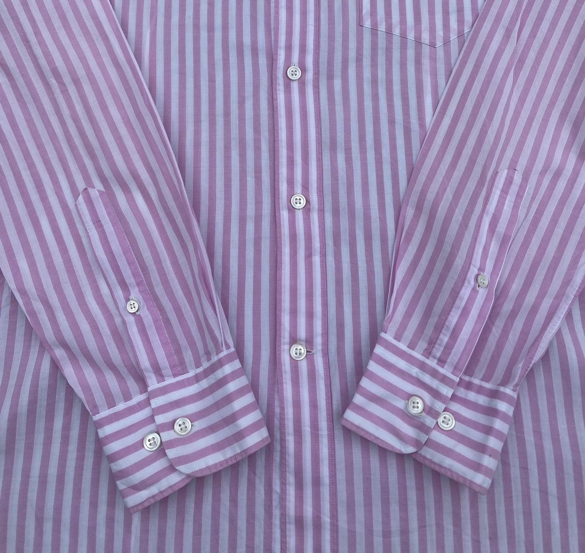 CABANE de ZUCCa Light Pink Stripe Shirt Size US M / EU 48-50 / 2 - 3 Thumbnail