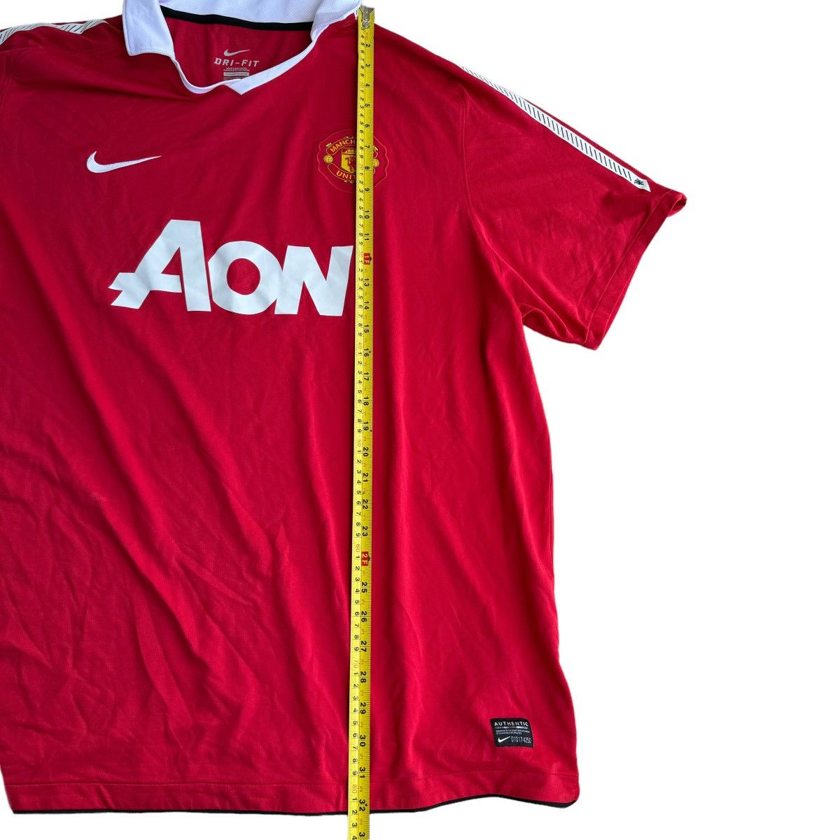 Nike × Vintage MANCHESTER UNITED 2010-11 HOME KIT NIKE RED JERSEY SOCCER Size US XXL / EU 58 / 5 - 9 Thumbnail