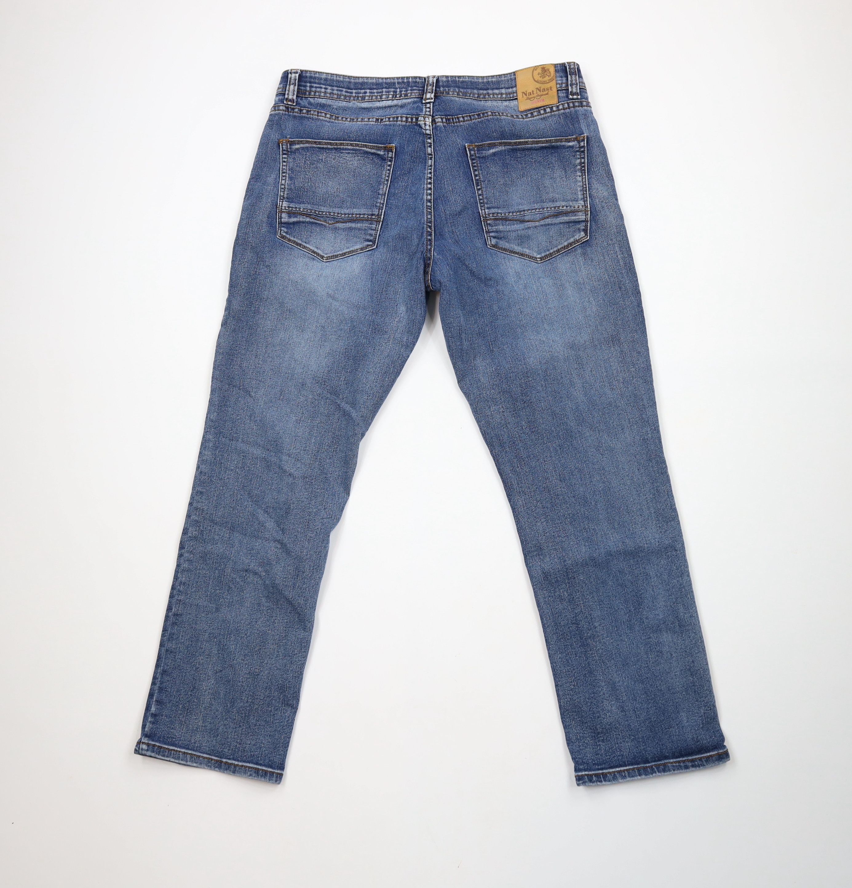 Nat Nast × Vintage Nat Nast Luxury Originals Straight Leg Denim Jeans Blue Size US 36 / EU 52 - 10 Thumbnail