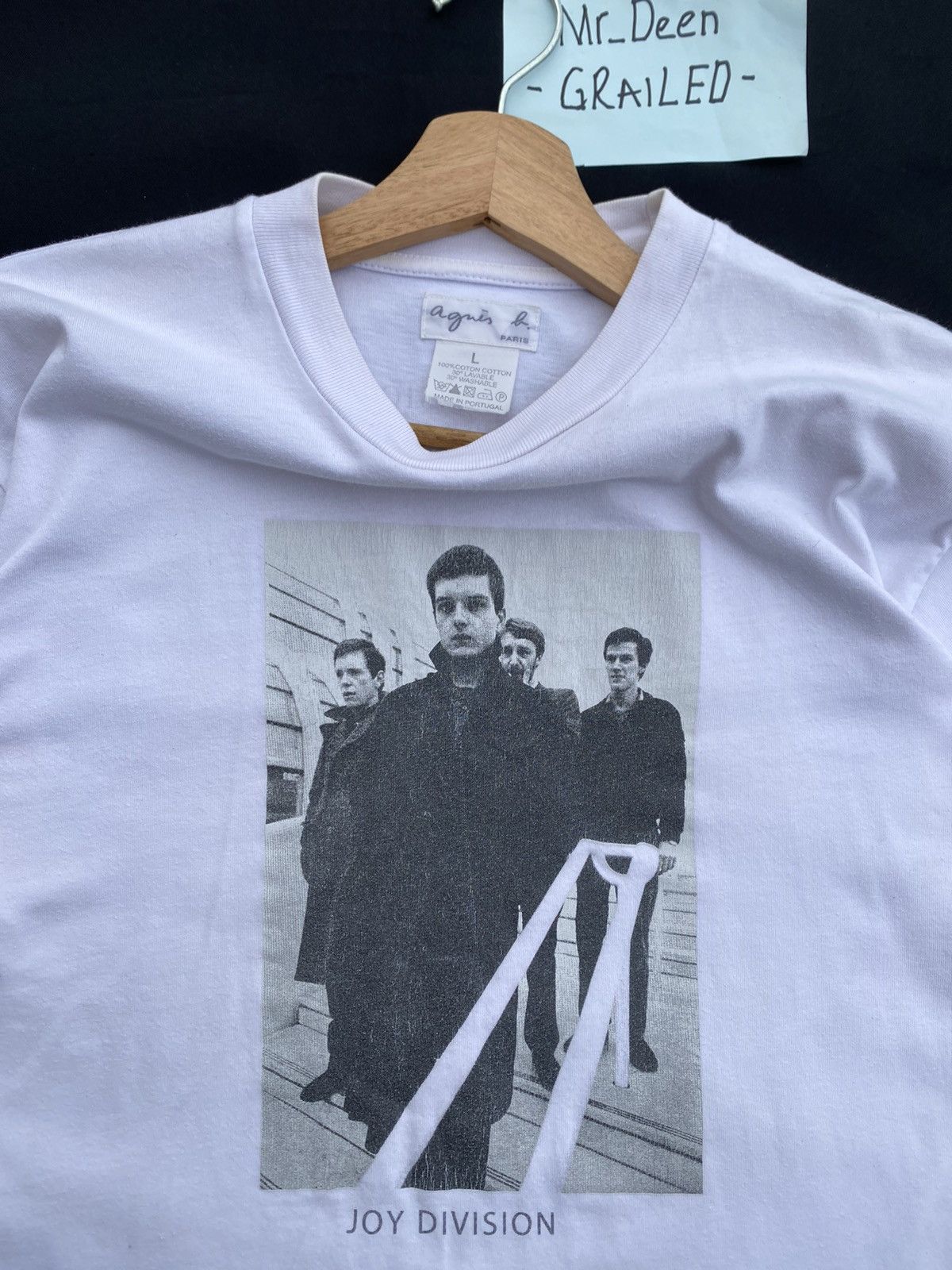 agnes b. Vintage Agnes B. x Joy Division Rare Printed Tshirt Size US L / EU 52-54 / 3 - 7 Thumbnail