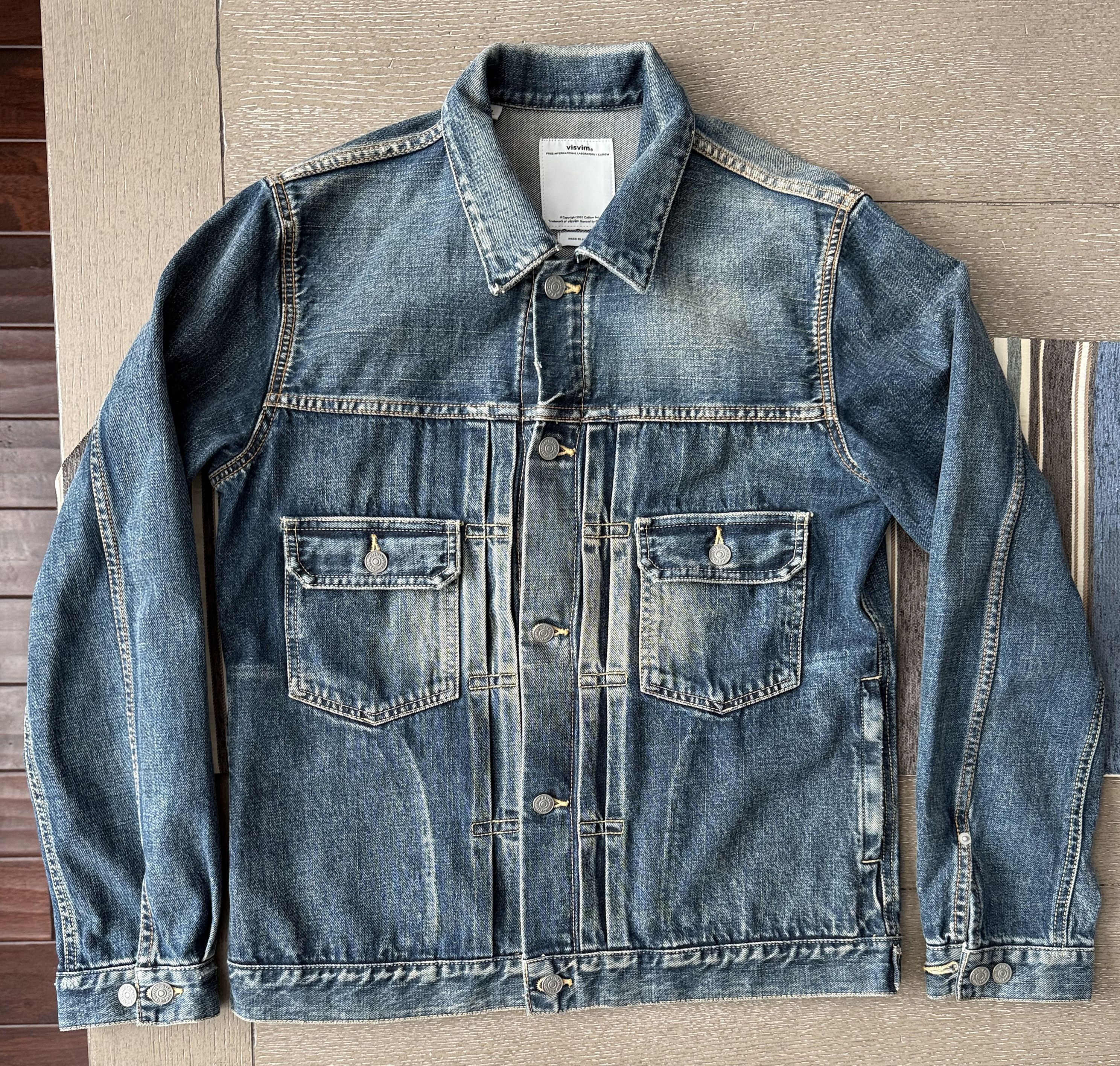 Vintage/Original Denim Jacket Size 3 w/Python/Snake Patch