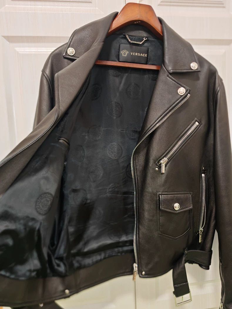 Versace Versace Nappa sheepskin leather jacket Size US L / EU 52-54 / 3 - 3 Thumbnail